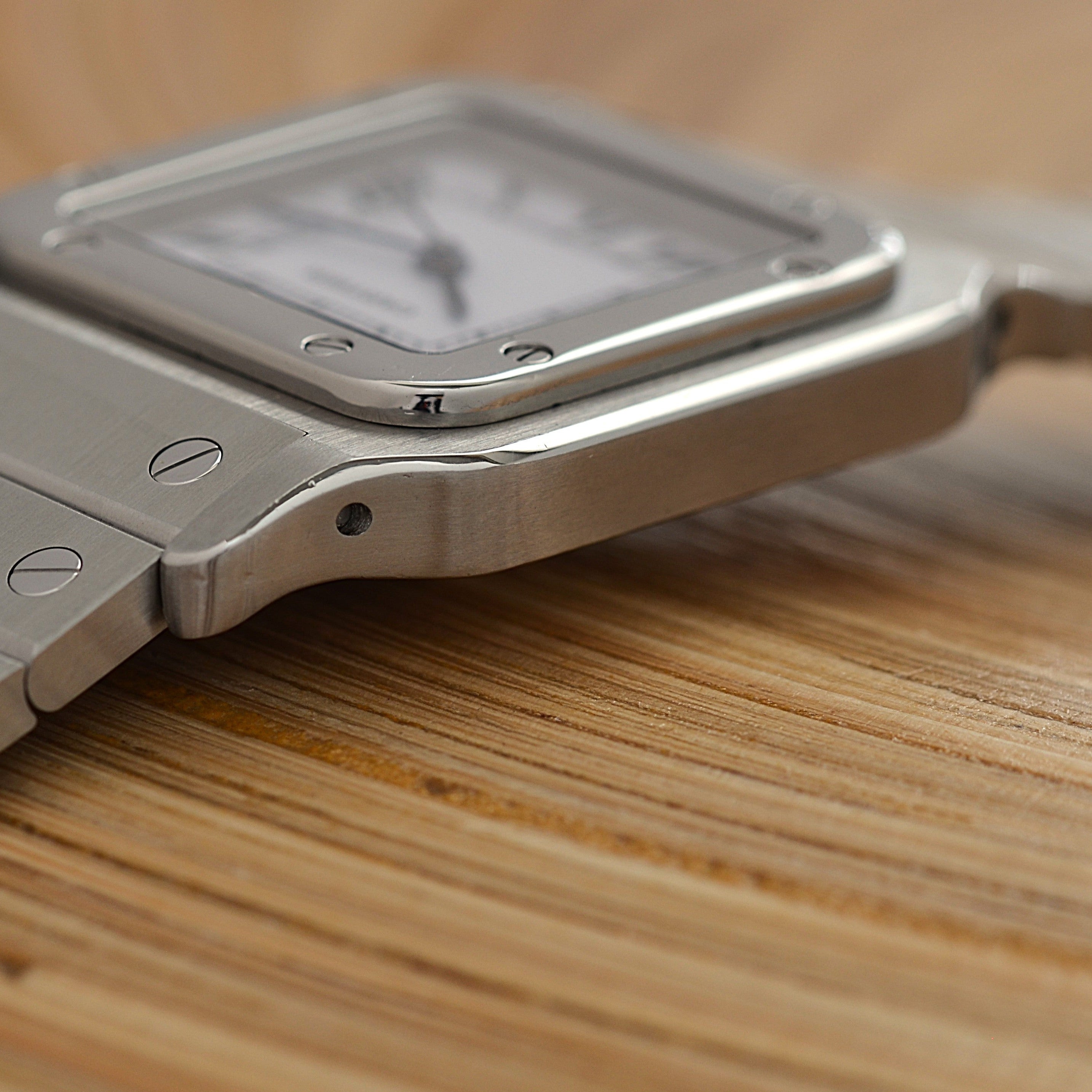 【Cartier】カルティエ サントスガルベLM ステンレス 付属品付き カルティエコンプリートサービス済み