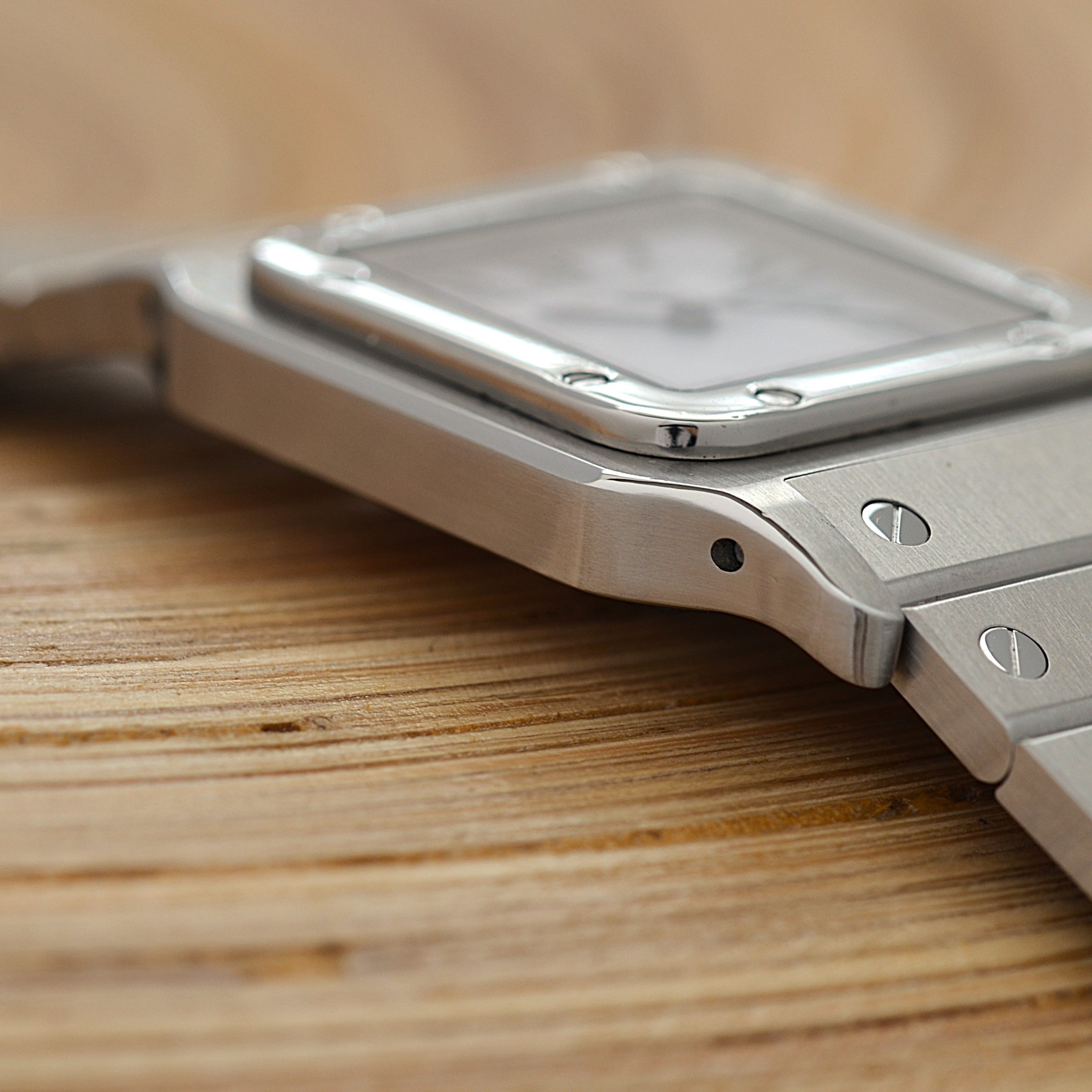 【Cartier】カルティエ サントスガルベLM ステンレス 付属品付き カルティエコンプリートサービス済み