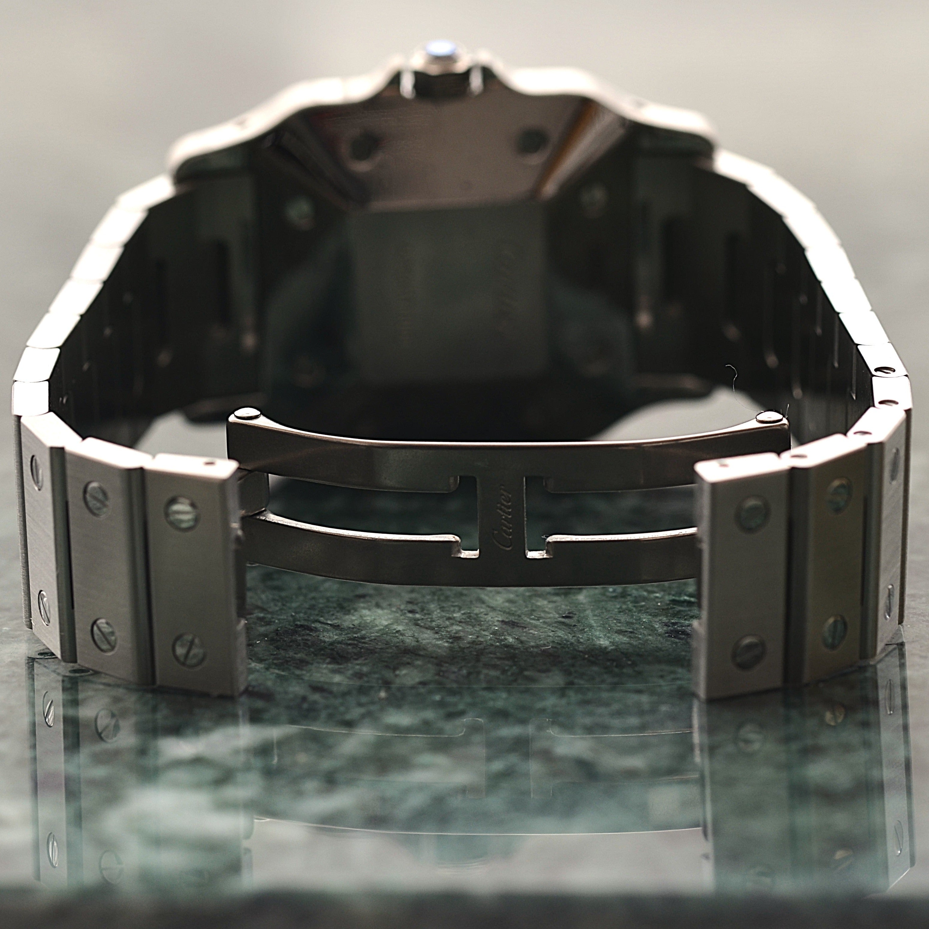 【Cartier】カルティエ サントスガルベLM ステンレス 付属品付き カルティエコンプリートサービス済み