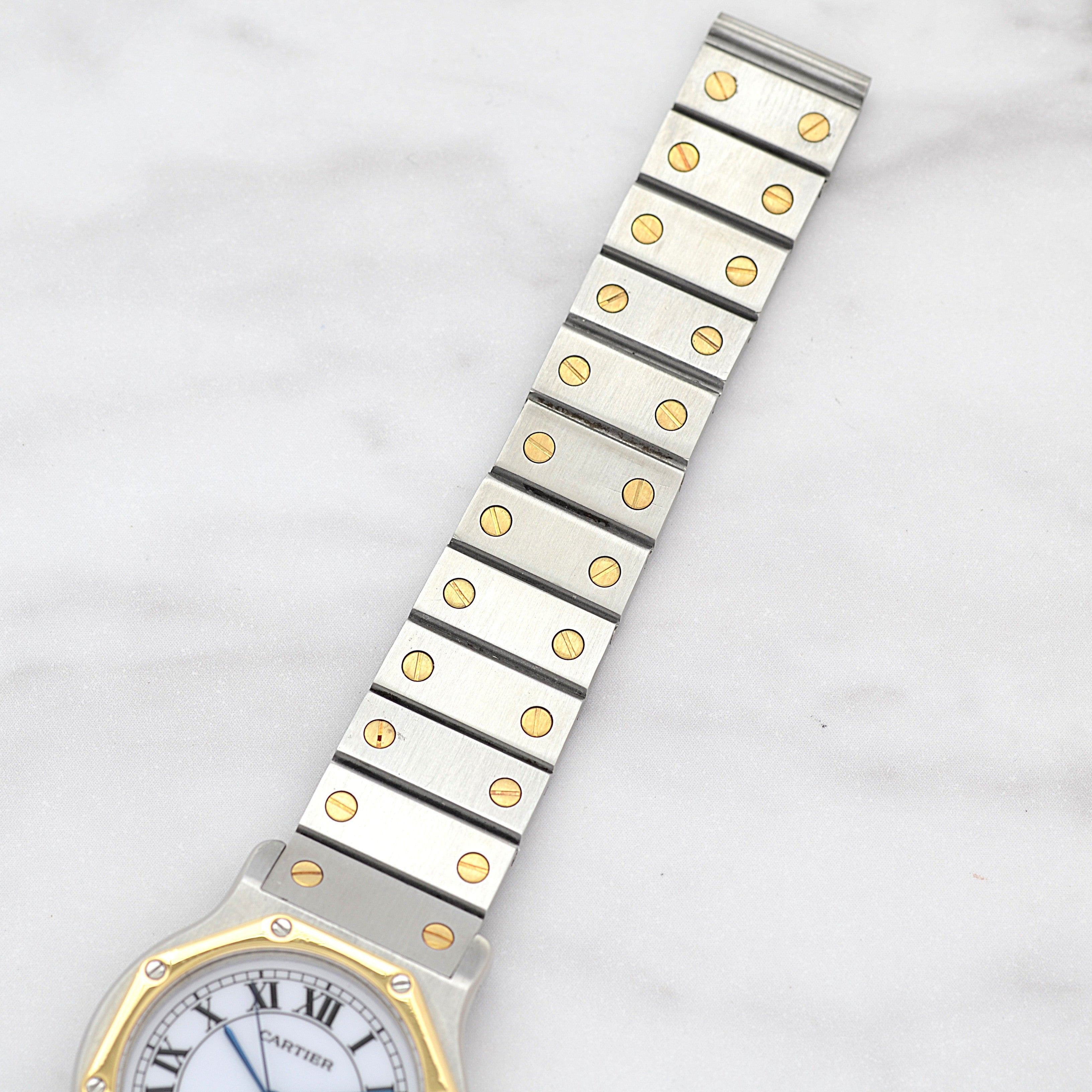 【Cartier】カルティエ サントスオクタゴンLM 18KYG×SS SWISS MADE 表記