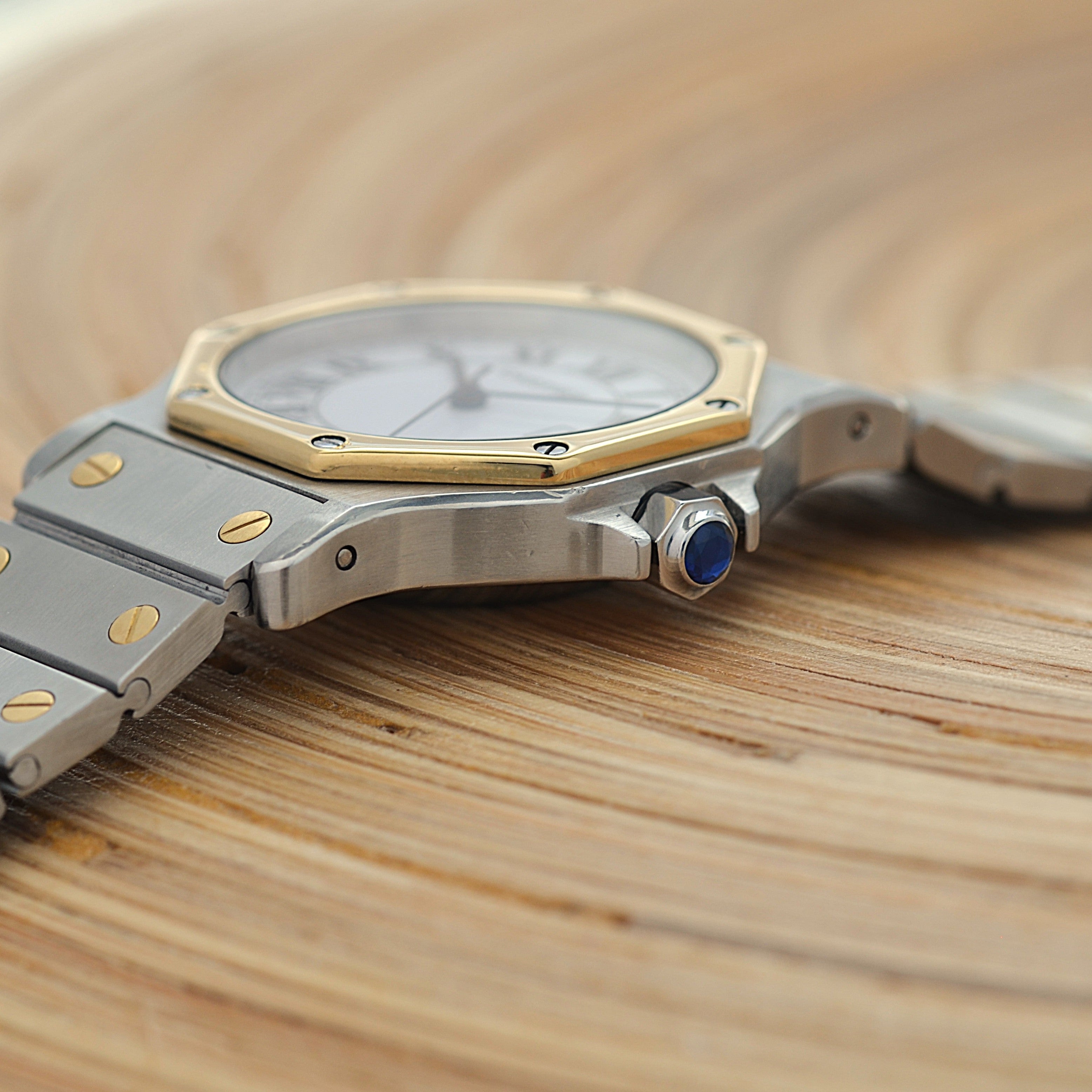 【Cartier】カルティエ サントスオクタゴンLM 18KYG×SS SWISS MADE 表記