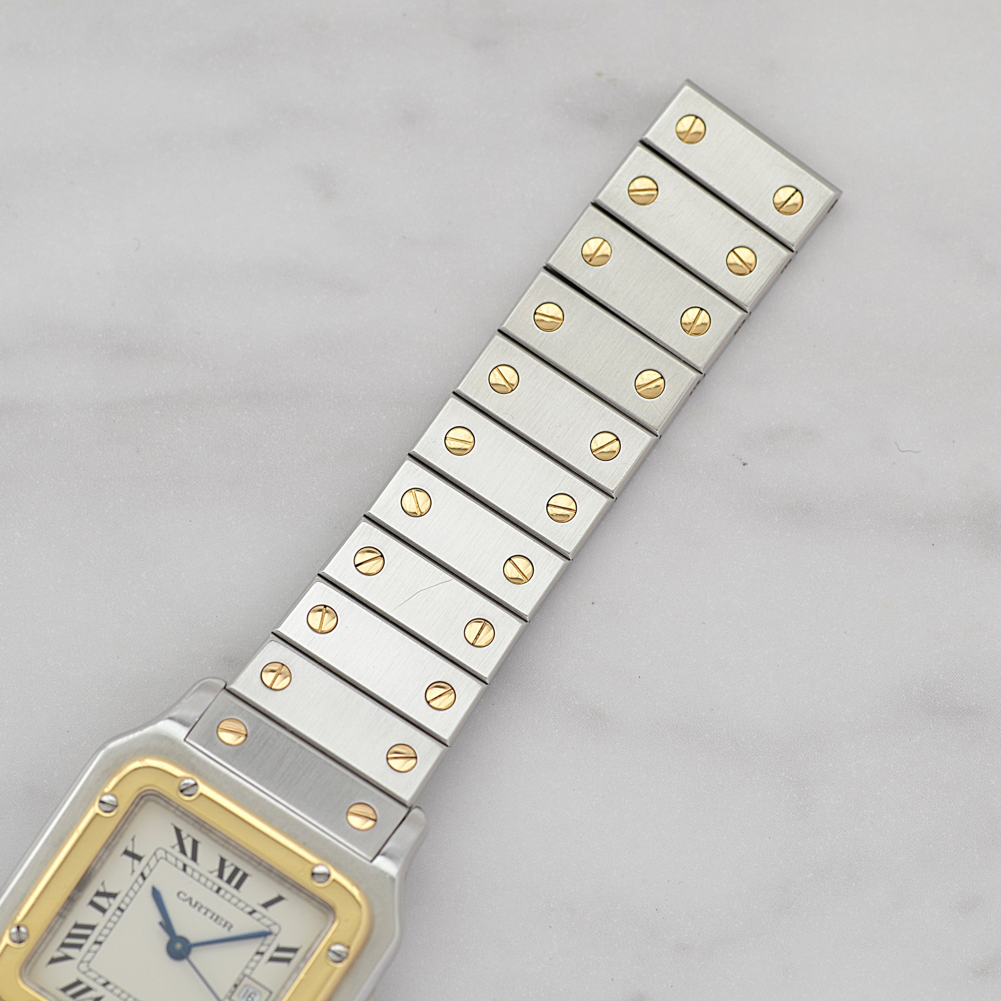 【Cartier】カルティエ サントスガルベLM 18KYG×SS 観音開きバックル