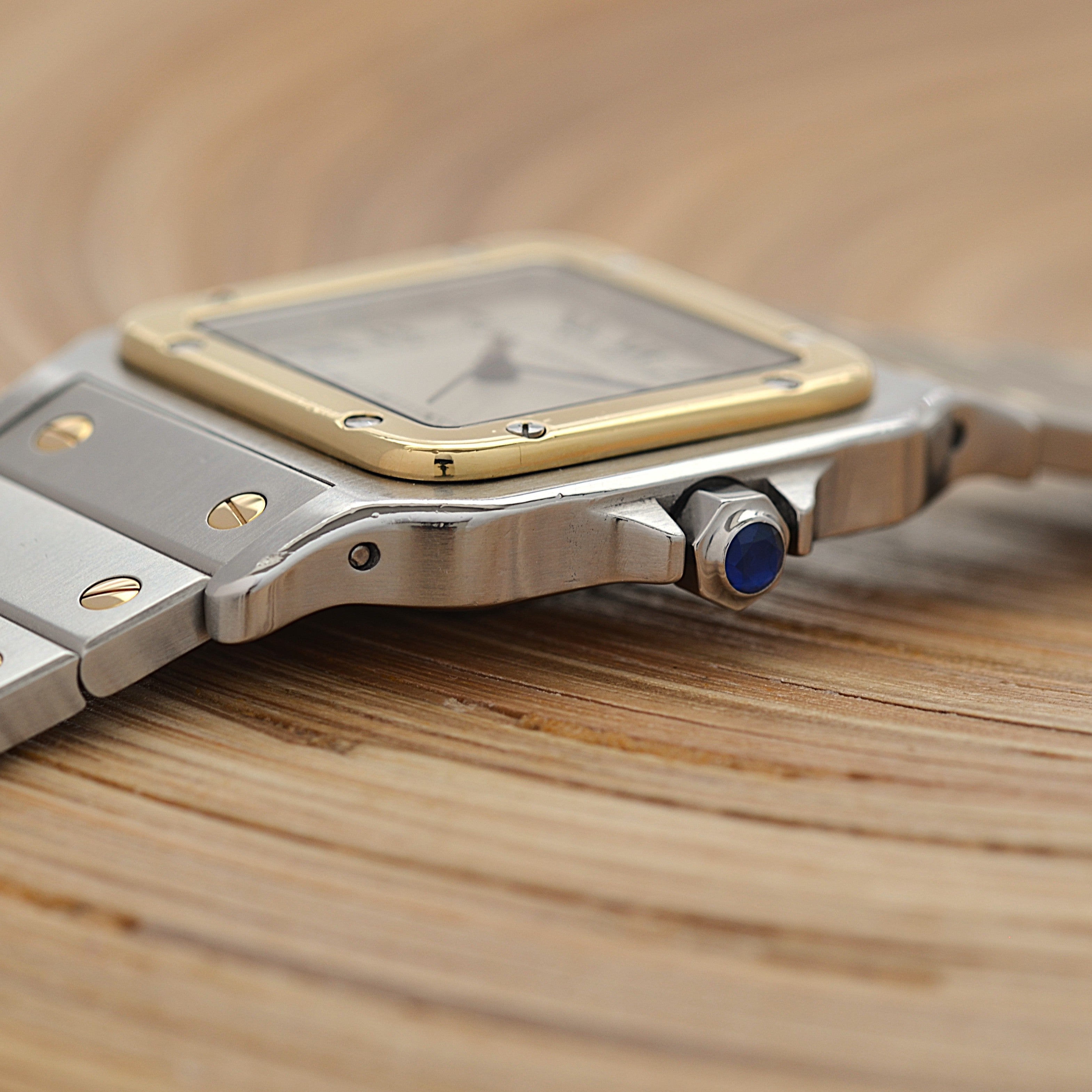 【Cartier】カルティエ サントスガルベLM 18KYG×SS 観音開きバックル