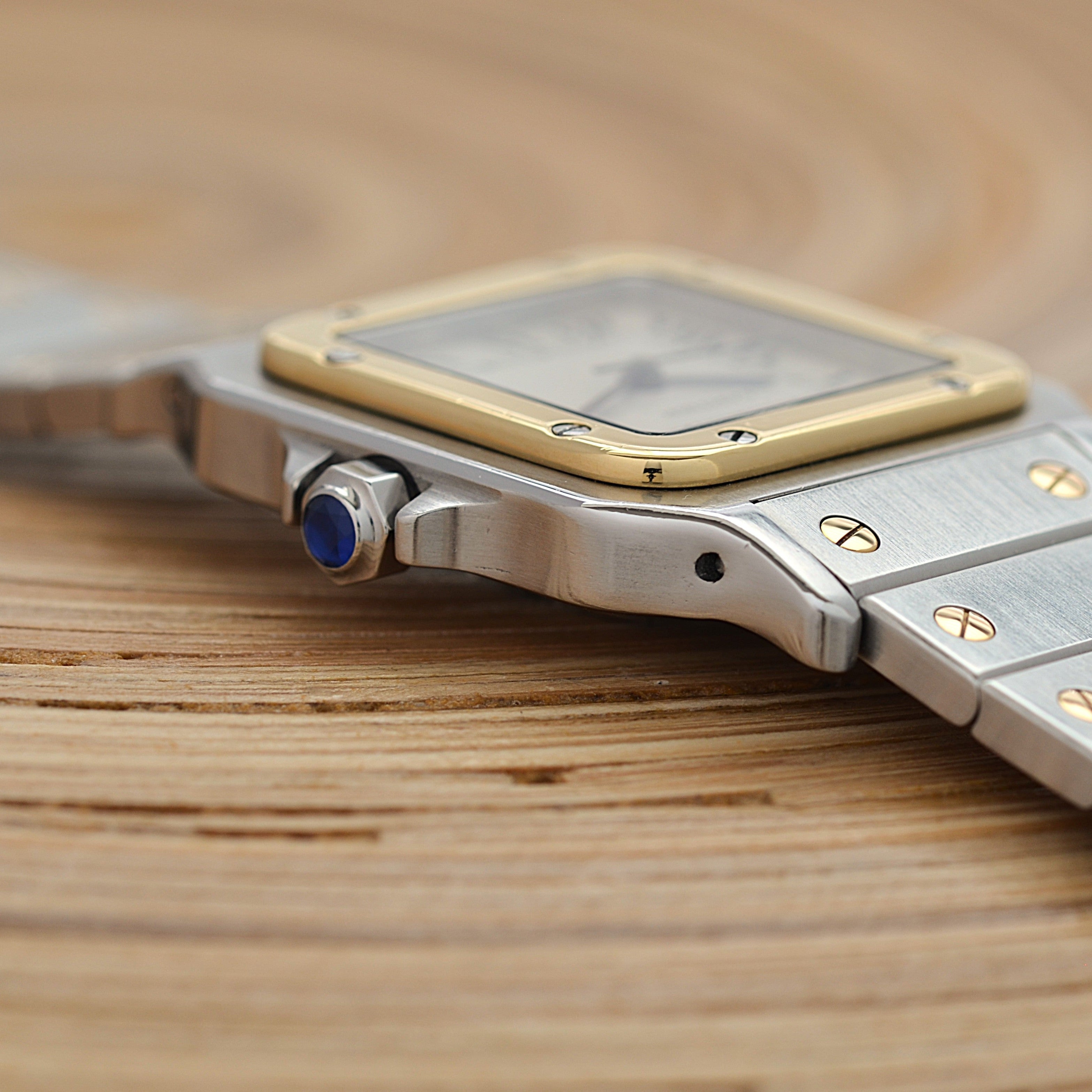 【Cartier】カルティエ サントスガルベLM 18KYG×SS 観音開きバックル