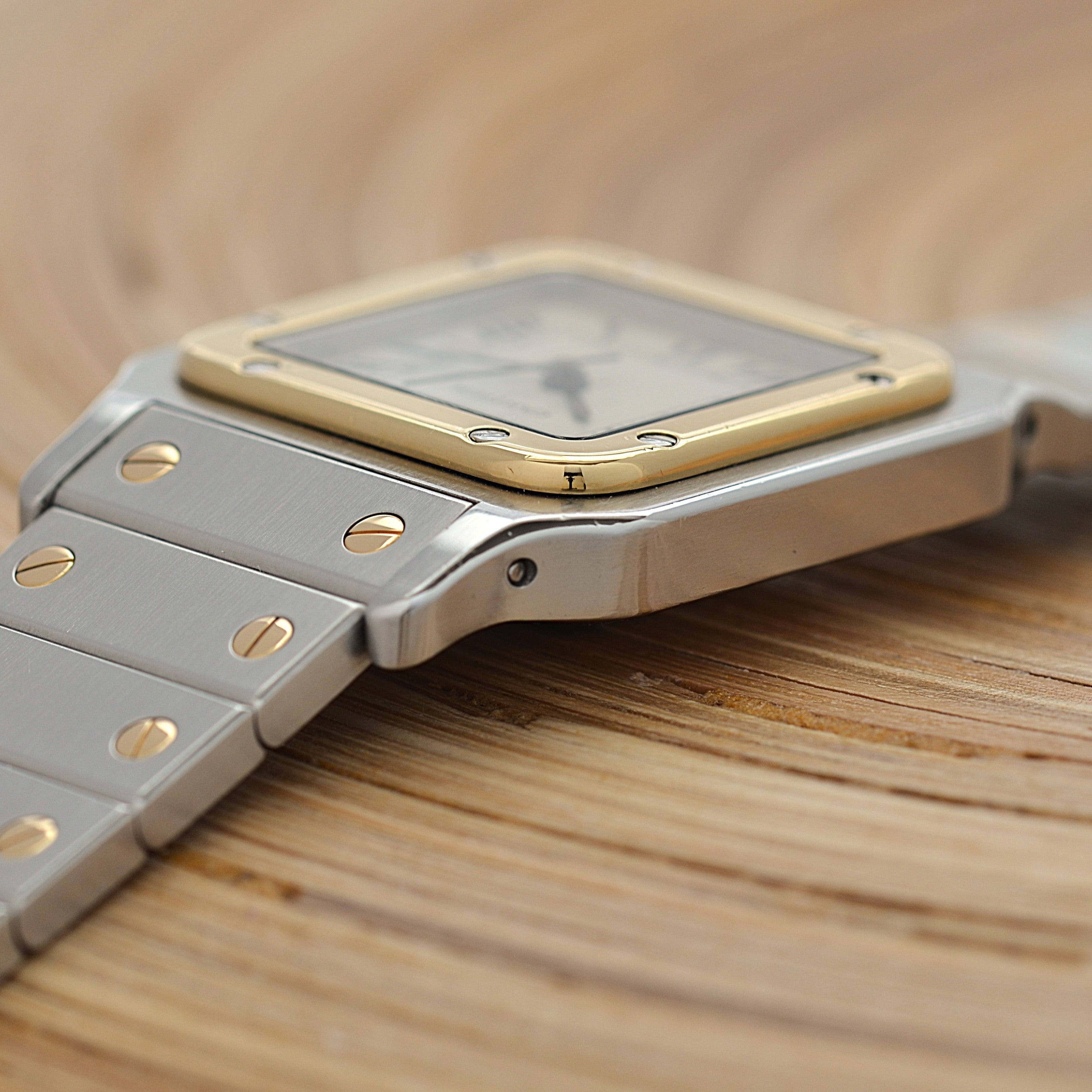 【Cartier】カルティエ サントスガルベLM 18KYG×SS 観音開きバックル