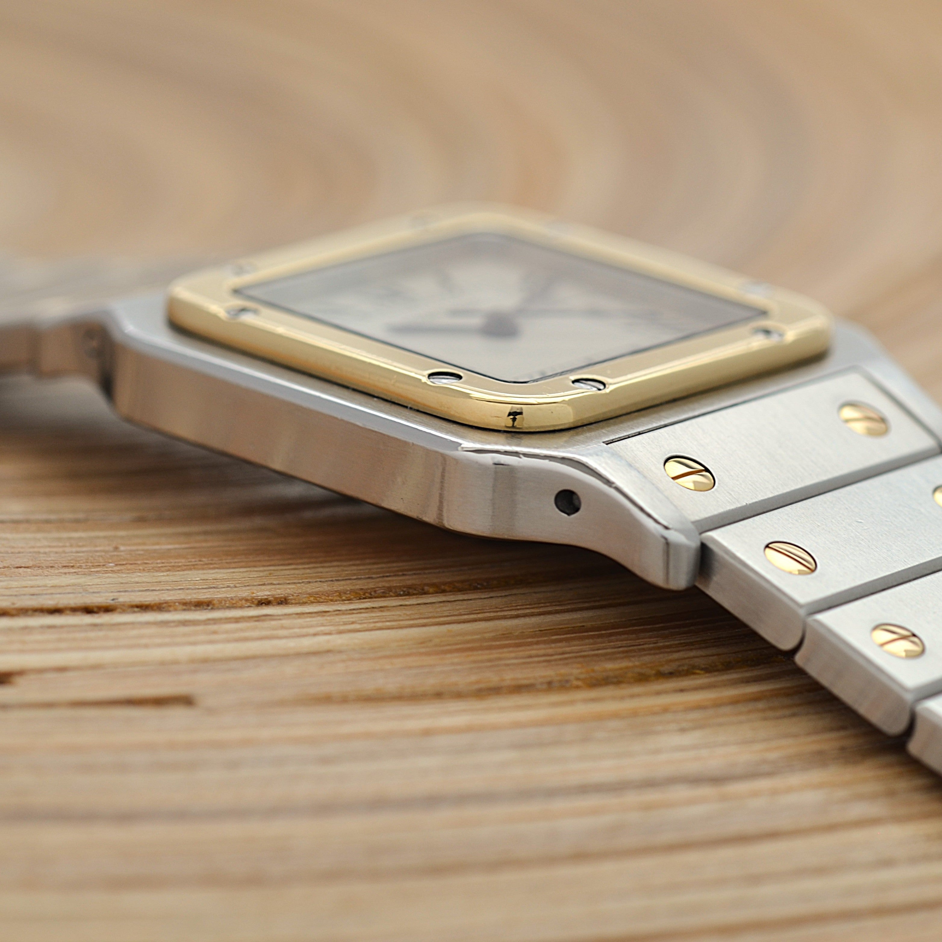 【Cartier】カルティエ サントスガルベLM 18KYG×SS 観音開きバックル