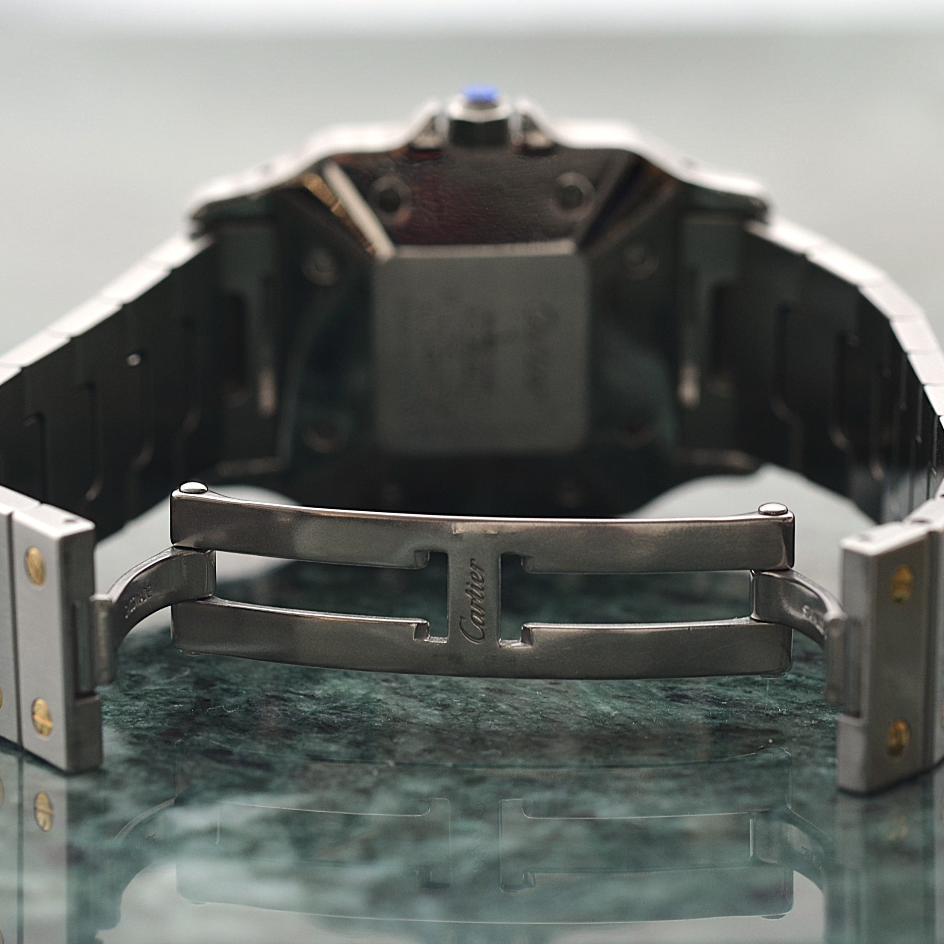 【Cartier】カルティエ サントスガルベLM 18KYG×SS 観音開きバックル