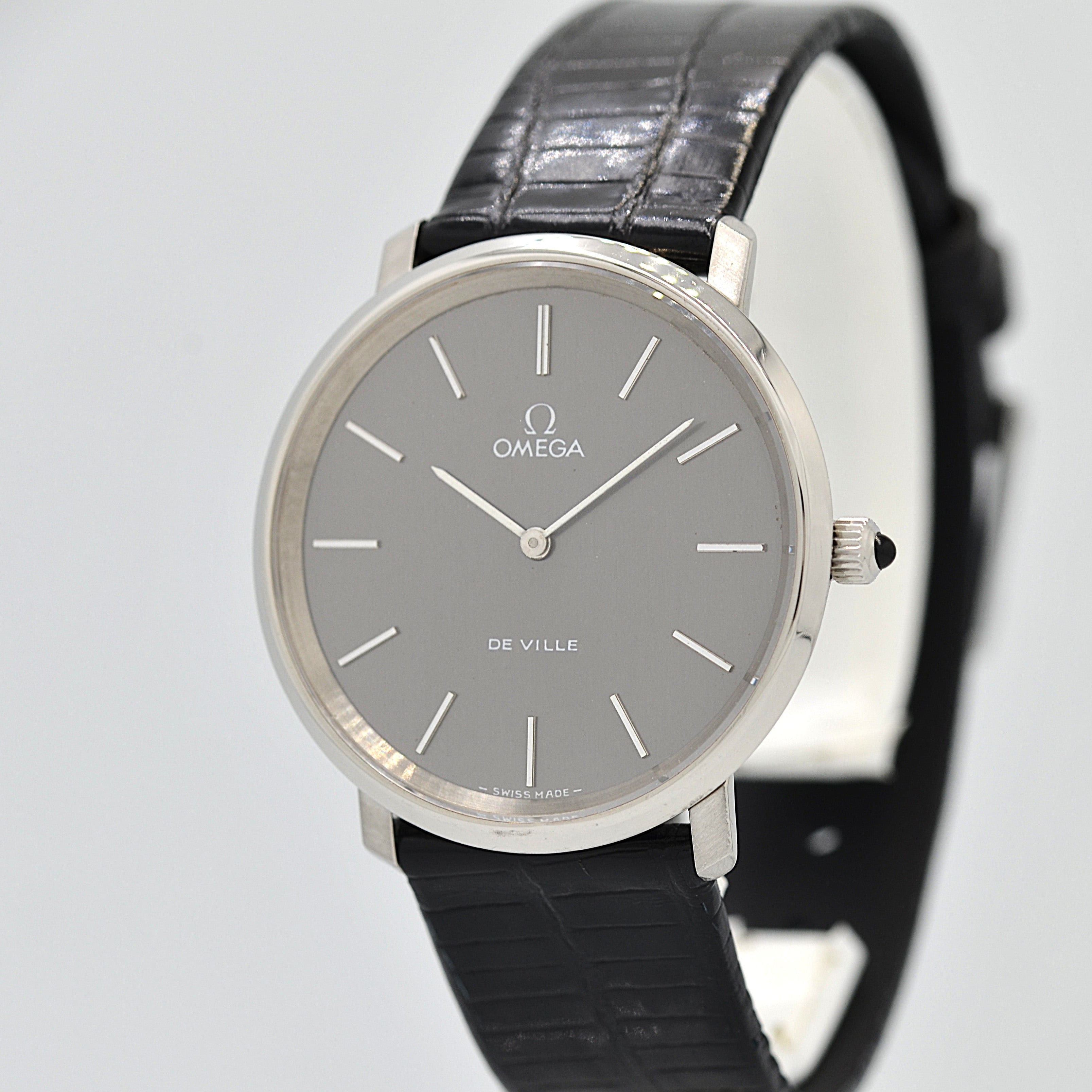 [歐米茄] 歐米茄碟飛系列 SS 圓灰 附正品扣