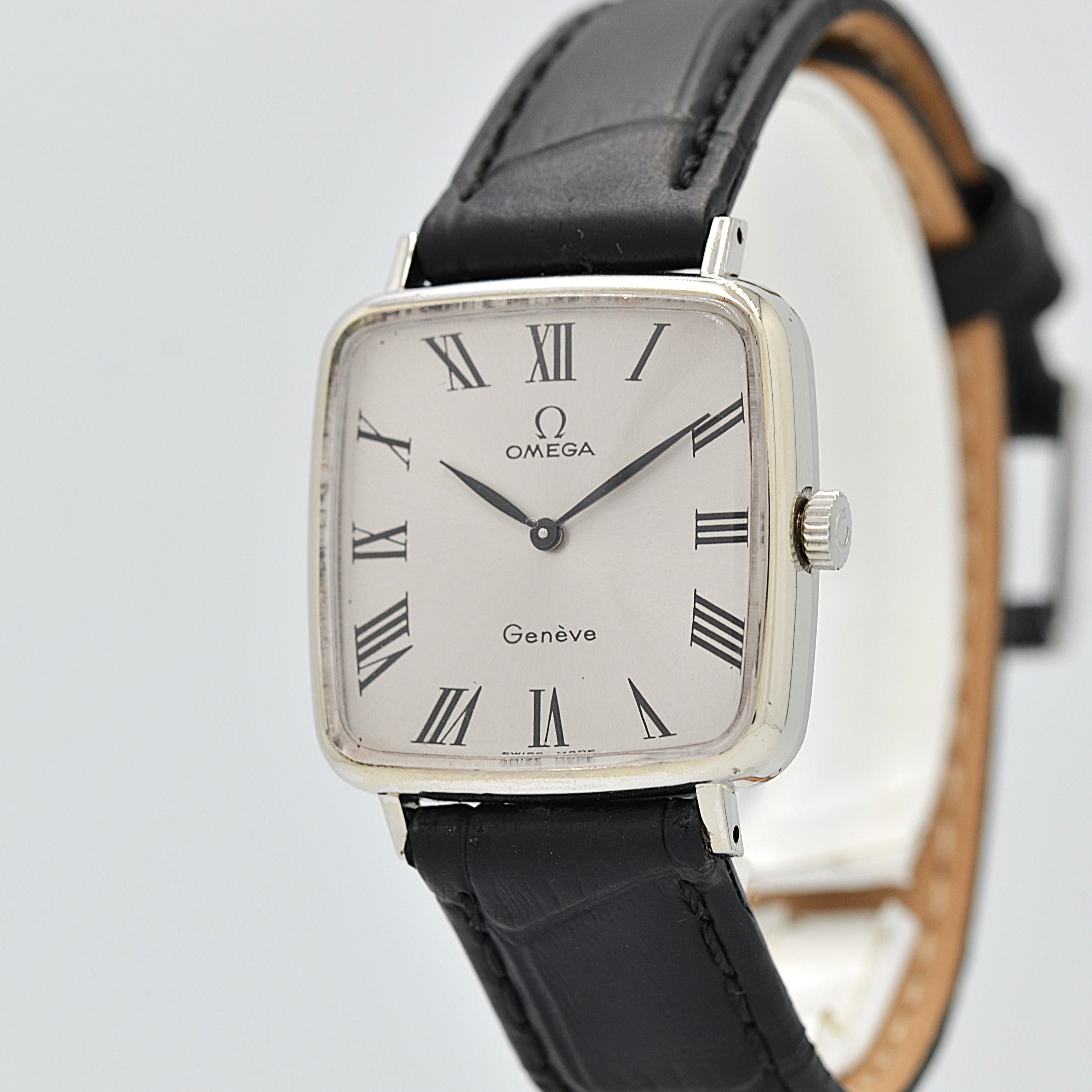 [Omega] 歐米茄日內瓦 WGP 方形銀色男士尺寸附正品扣