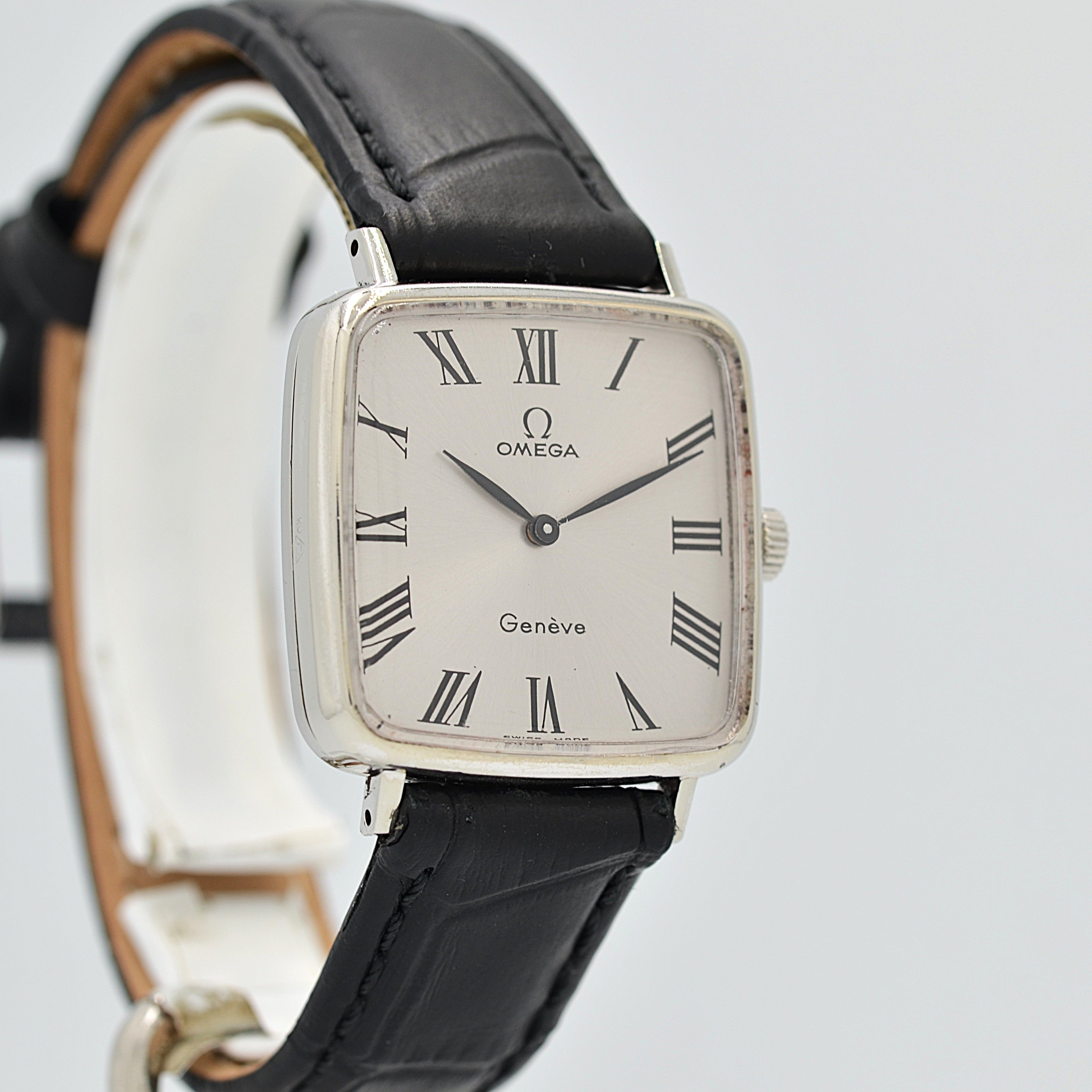 [Omega] 歐米茄日內瓦 WGP 方形銀色男士尺寸附正品扣