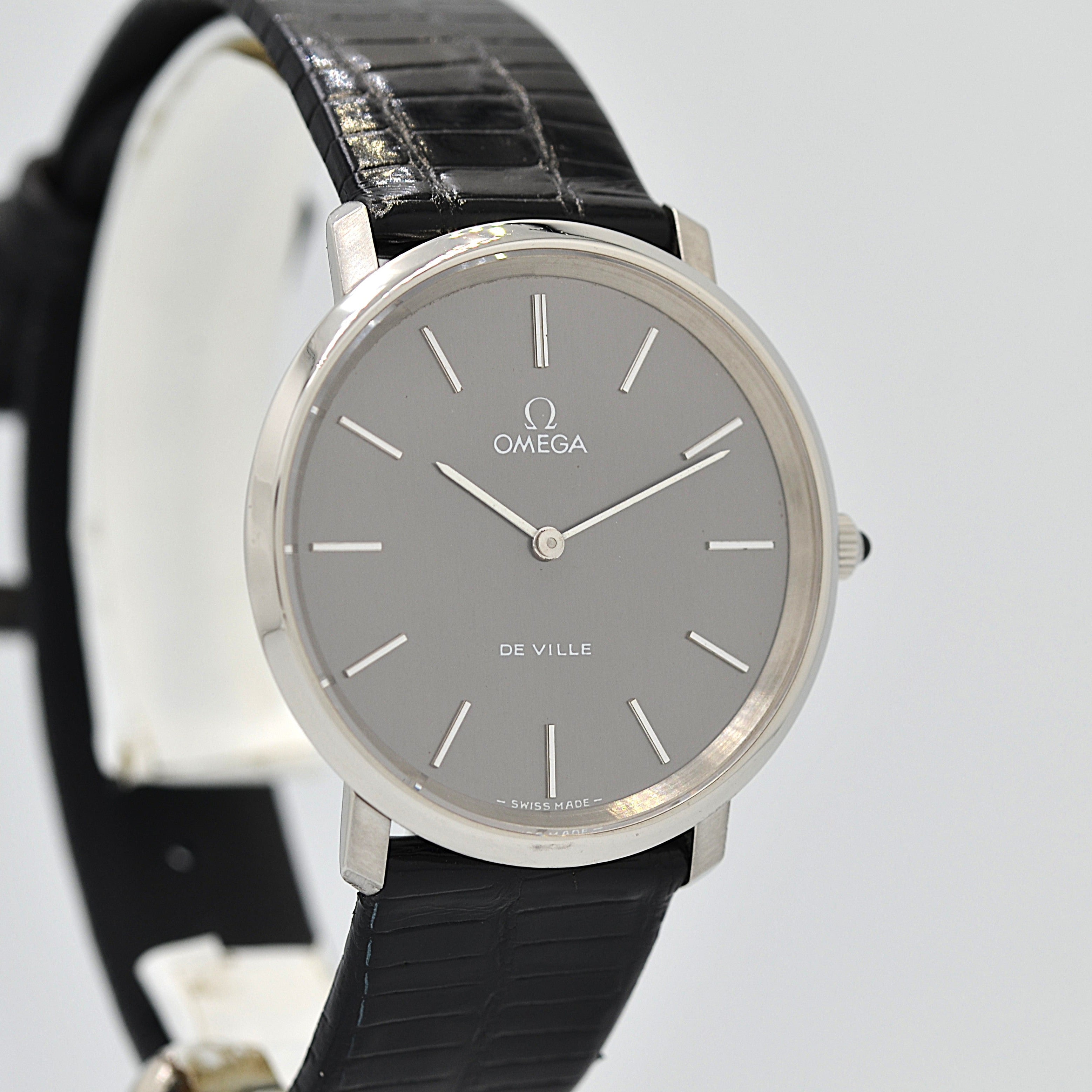 [歐米茄] 歐米茄碟飛系列 SS 圓灰 附正品扣