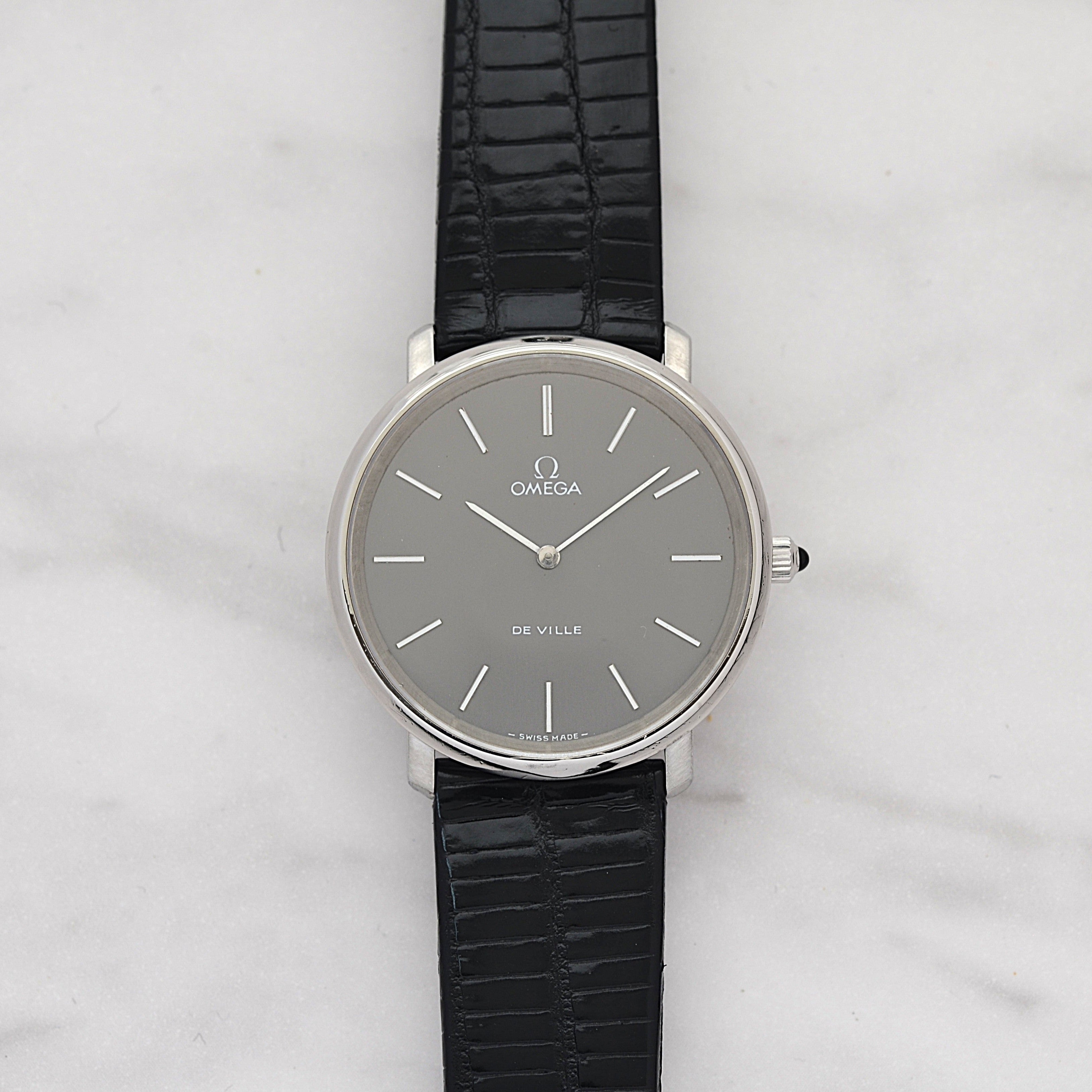 [歐米茄] 歐米茄碟飛系列 SS 圓灰 附正品扣