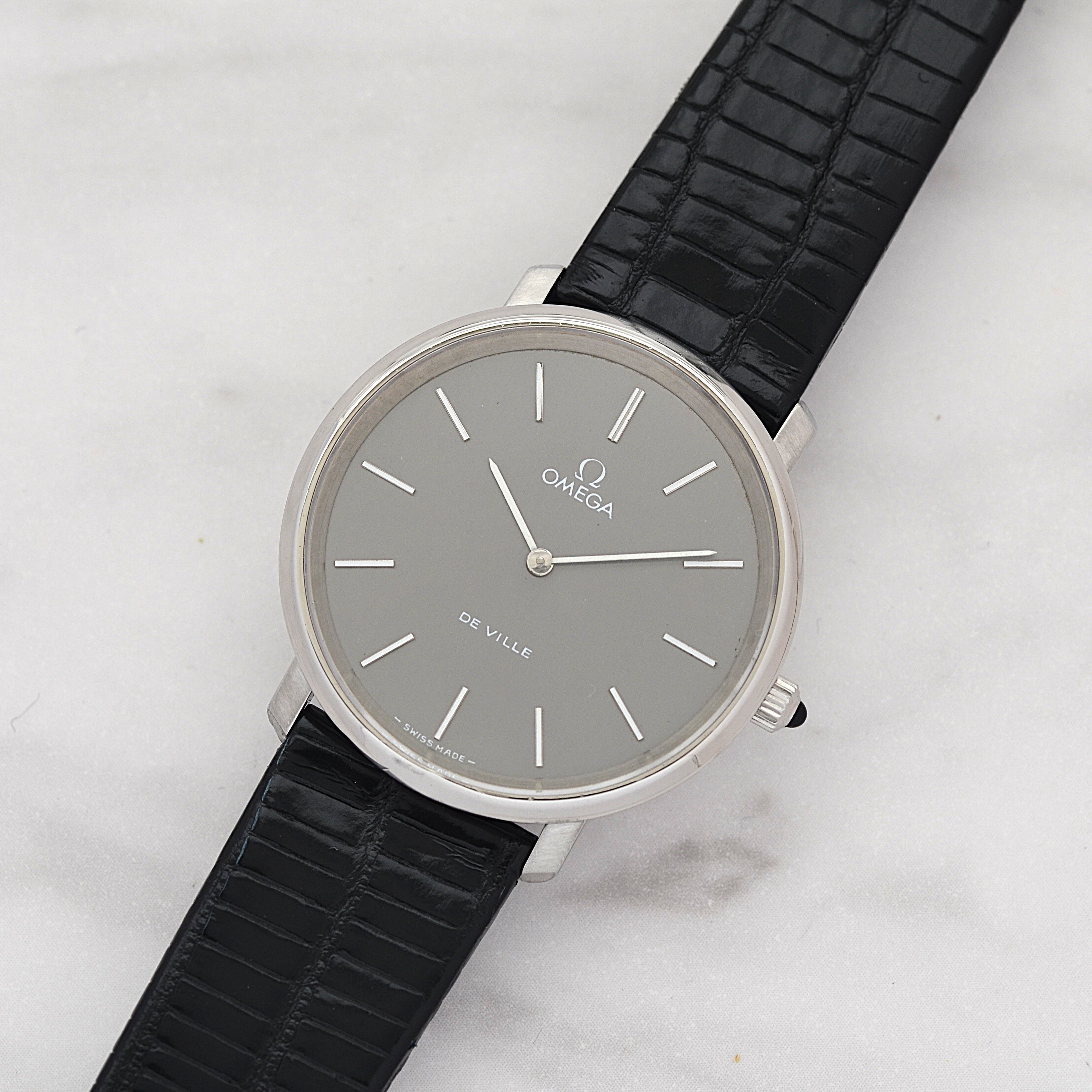 [歐米茄] 歐米茄碟飛系列 SS 圓灰 附正品扣