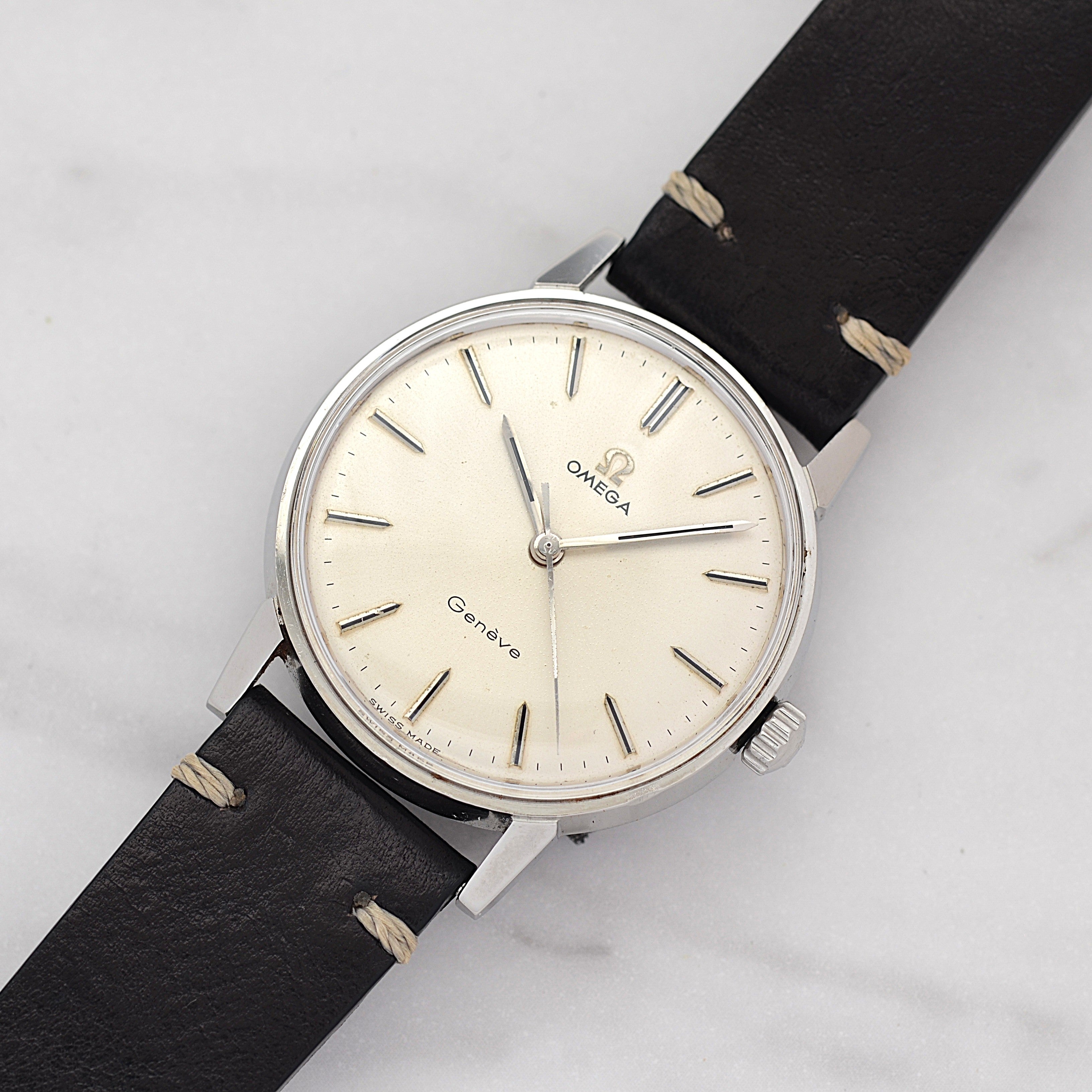 [Omega] 歐米茄日內瓦 SS 圓形銀帶正品扣