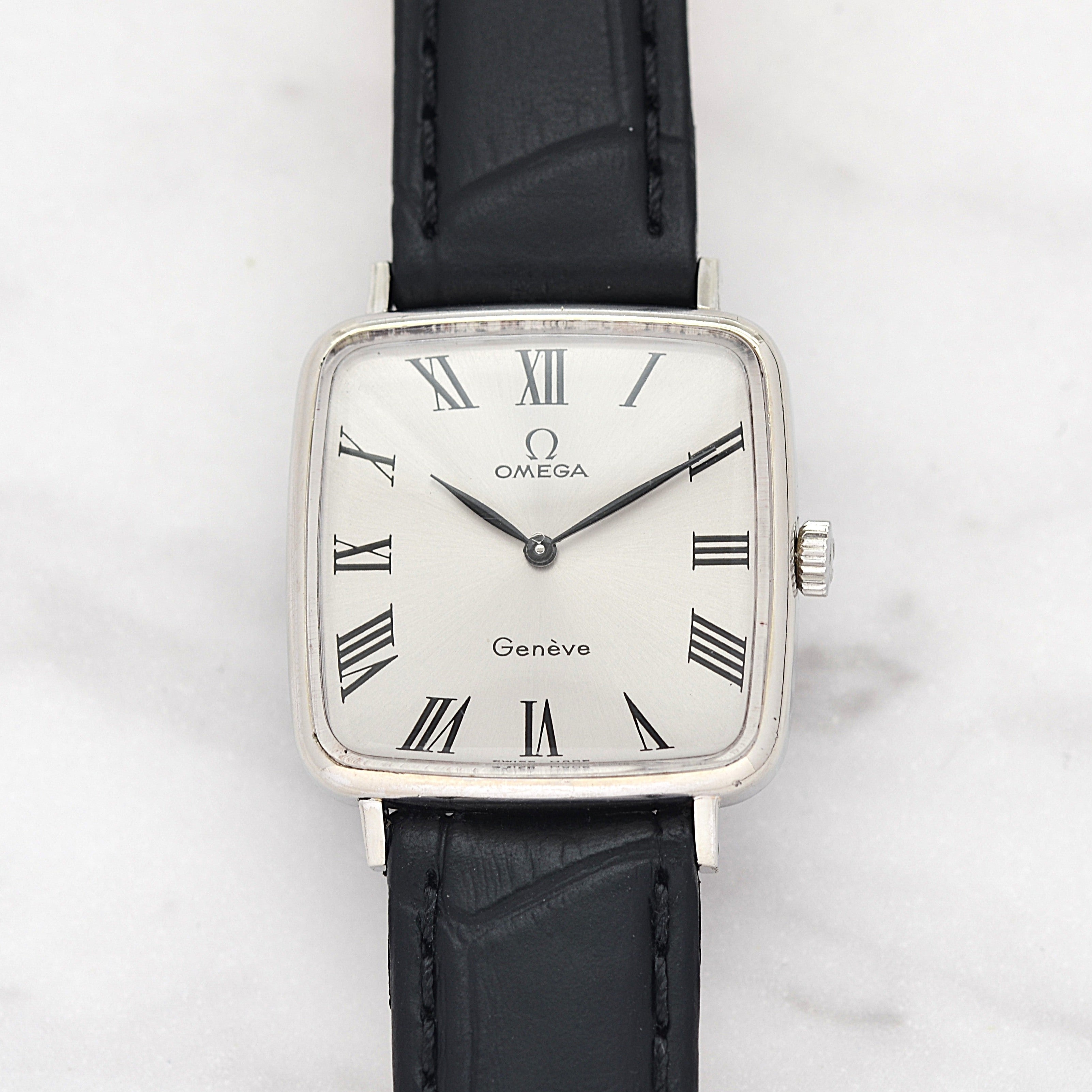 [Omega] 歐米茄日內瓦 WGP 方形銀色男士尺寸附正品扣