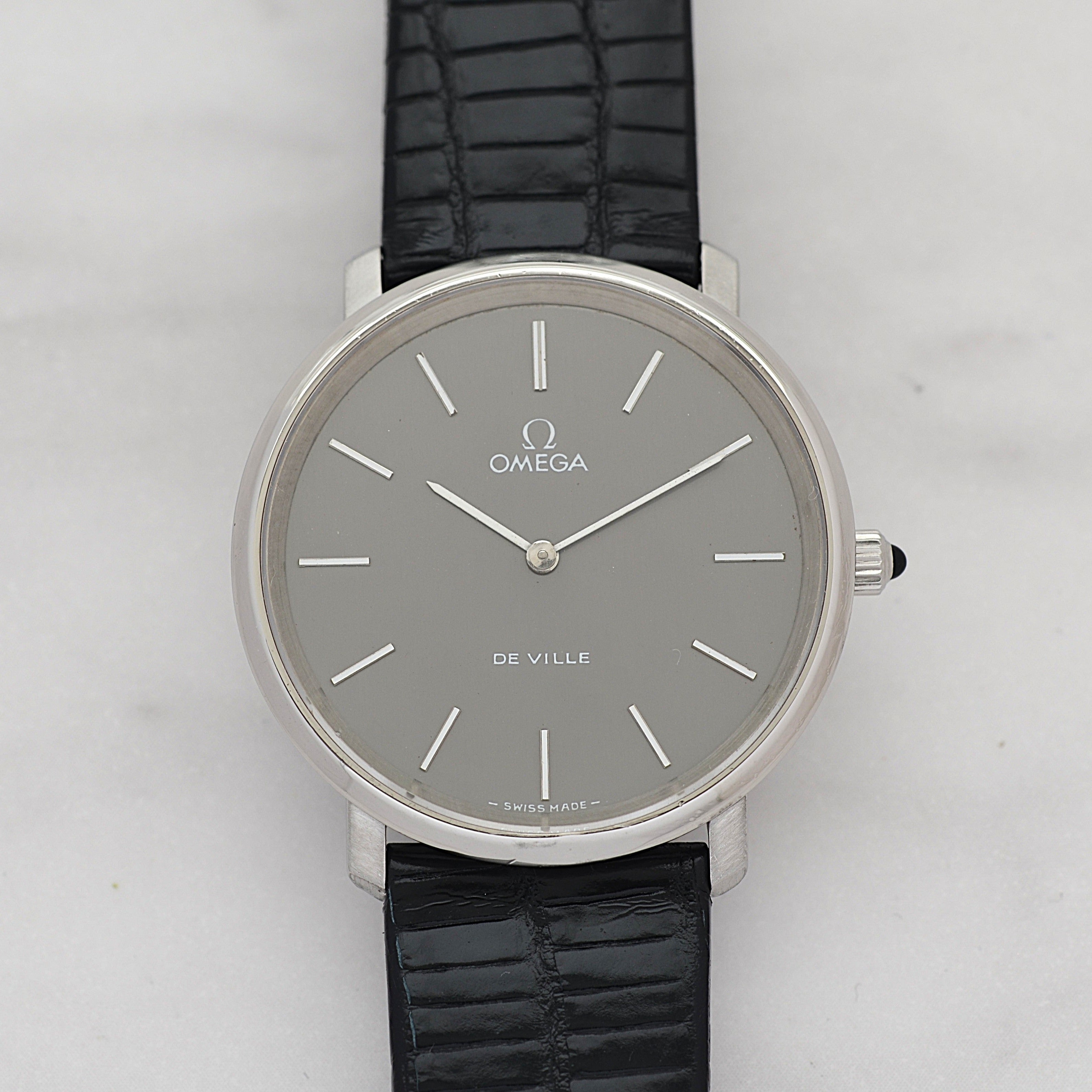 [歐米茄] 歐米茄碟飛系列 SS 圓灰 附正品扣