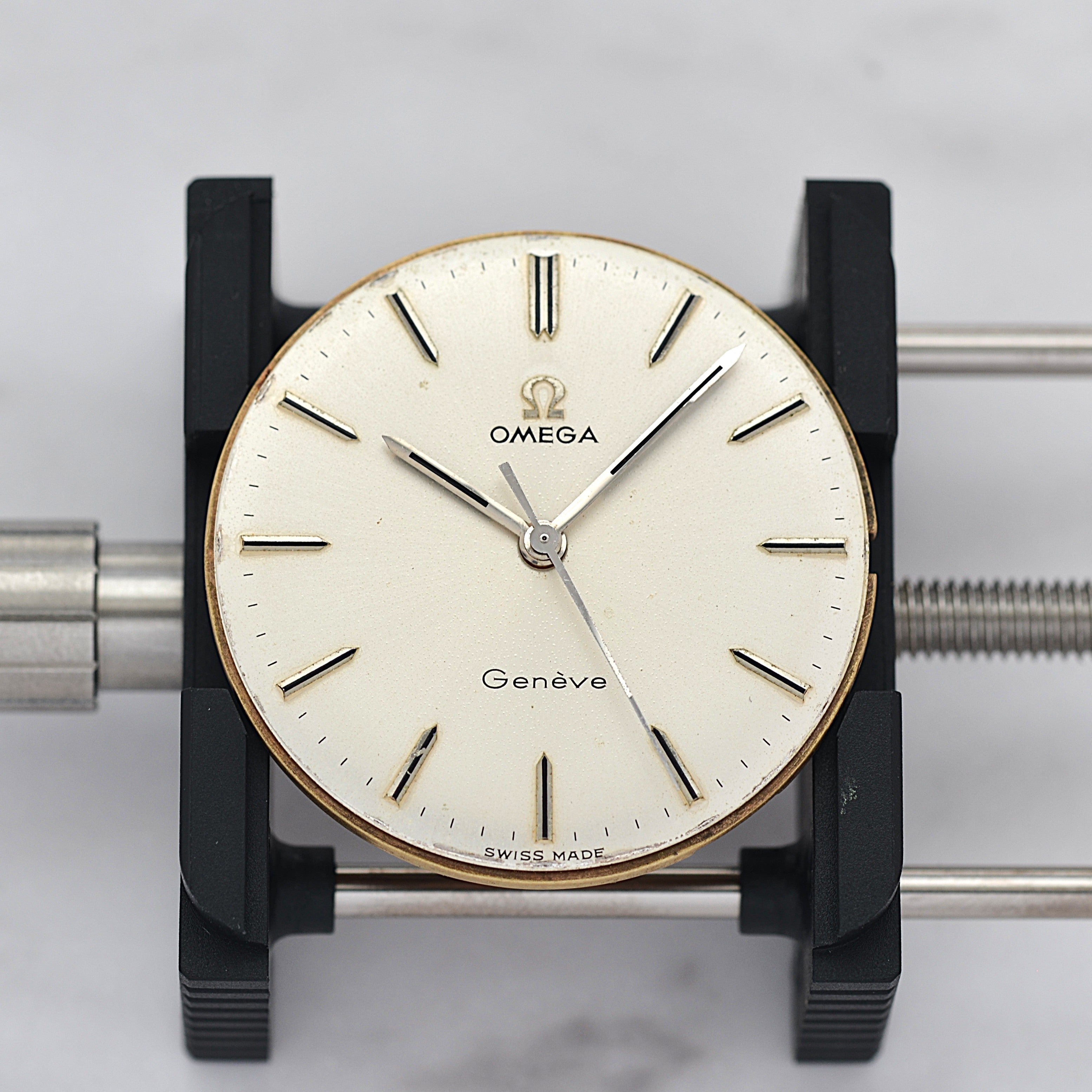 [Omega] 歐米茄日內瓦 SS 圓形銀帶正品扣