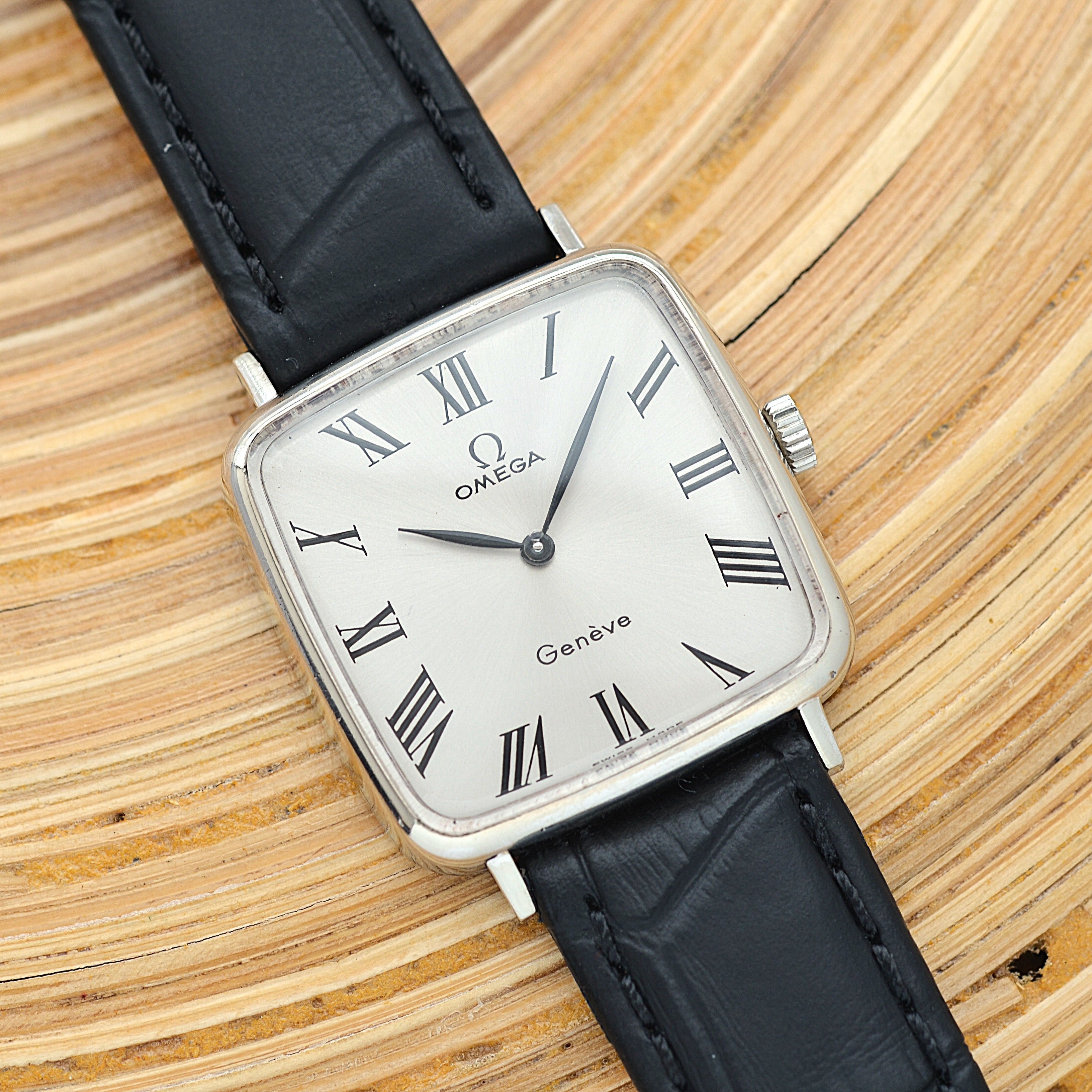 [Omega] 歐米茄日內瓦 WGP 方形銀色男士尺寸附正品扣