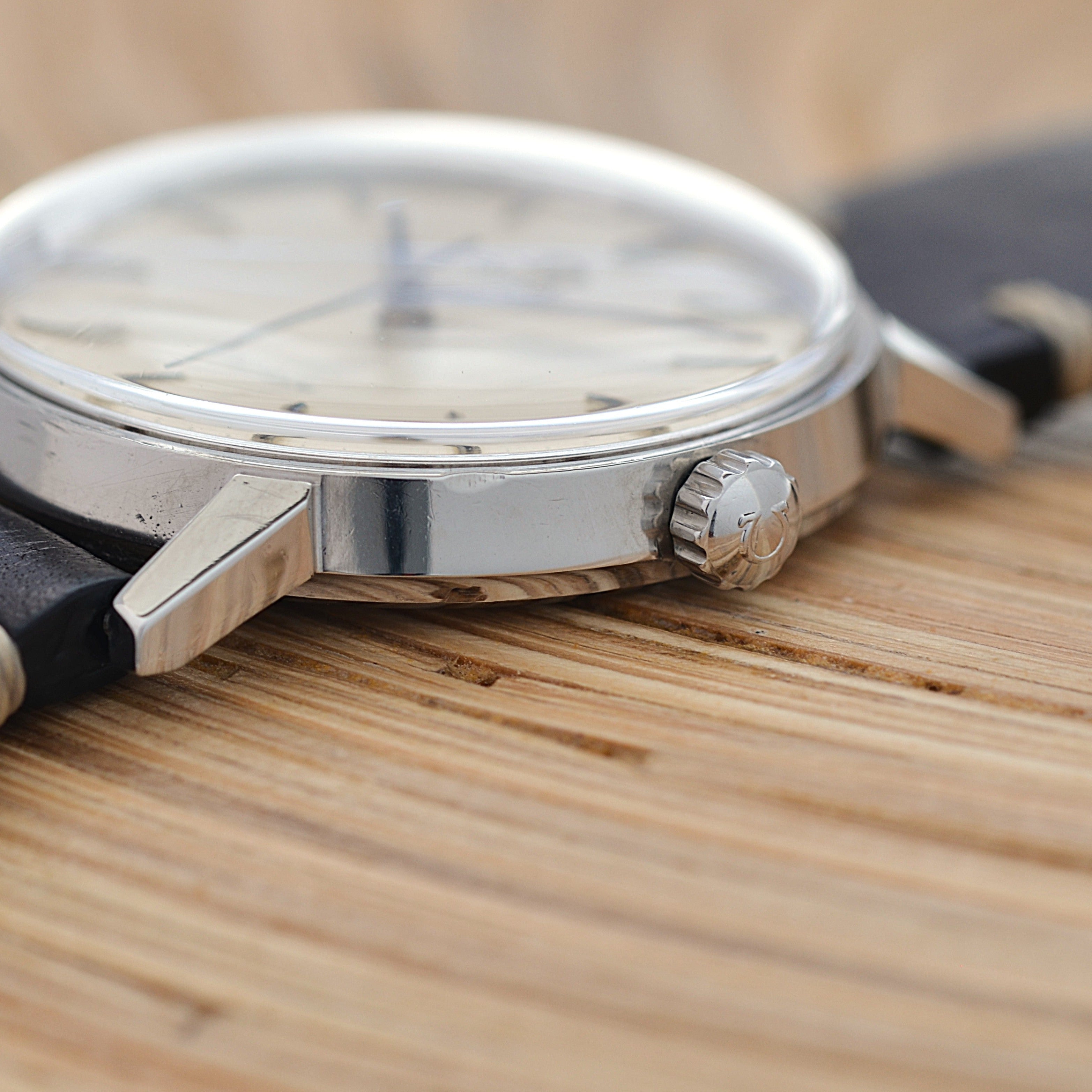 [Omega] 歐米茄日內瓦 SS 圓形銀帶正品扣