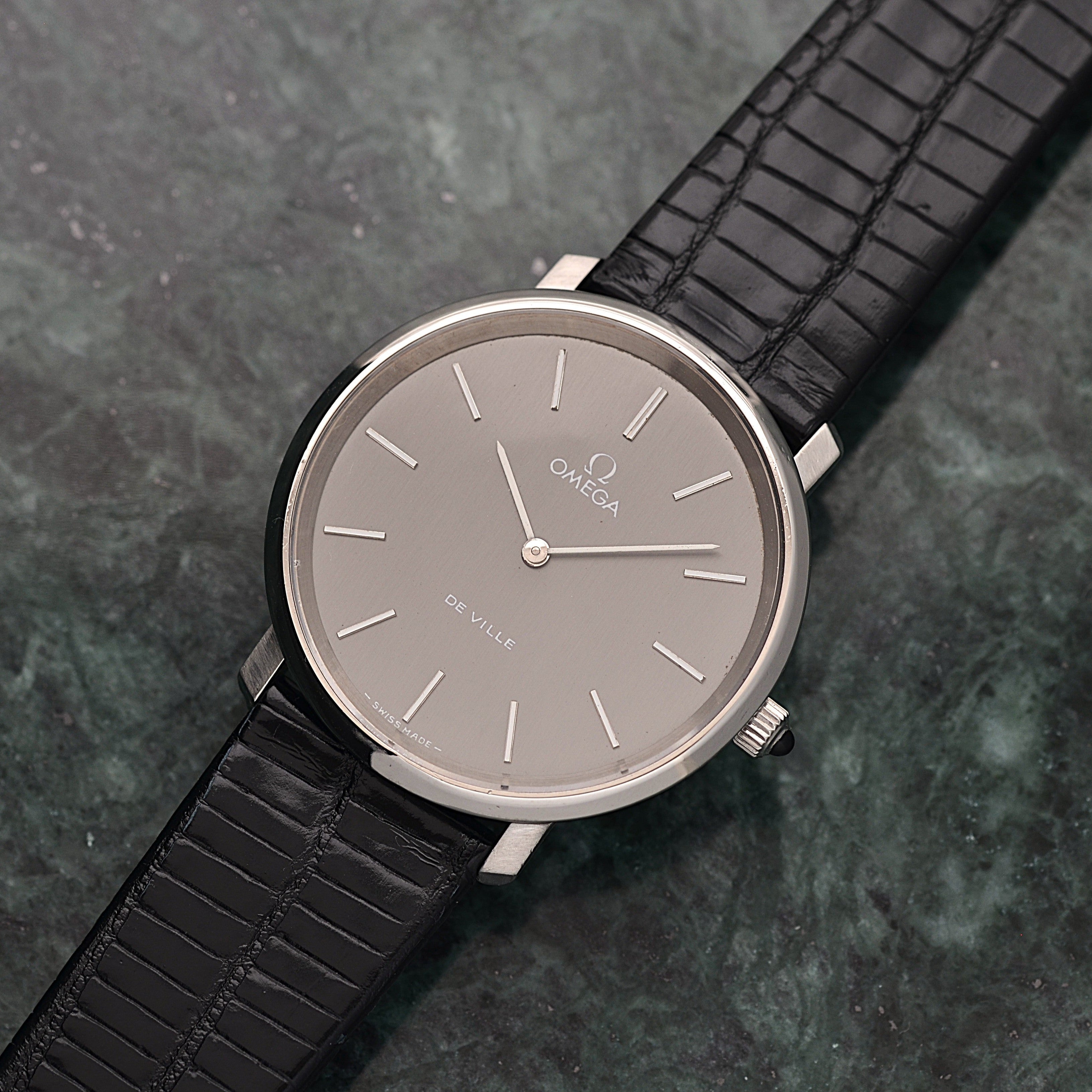 [歐米茄] 歐米茄碟飛系列 SS 圓灰 附正品扣