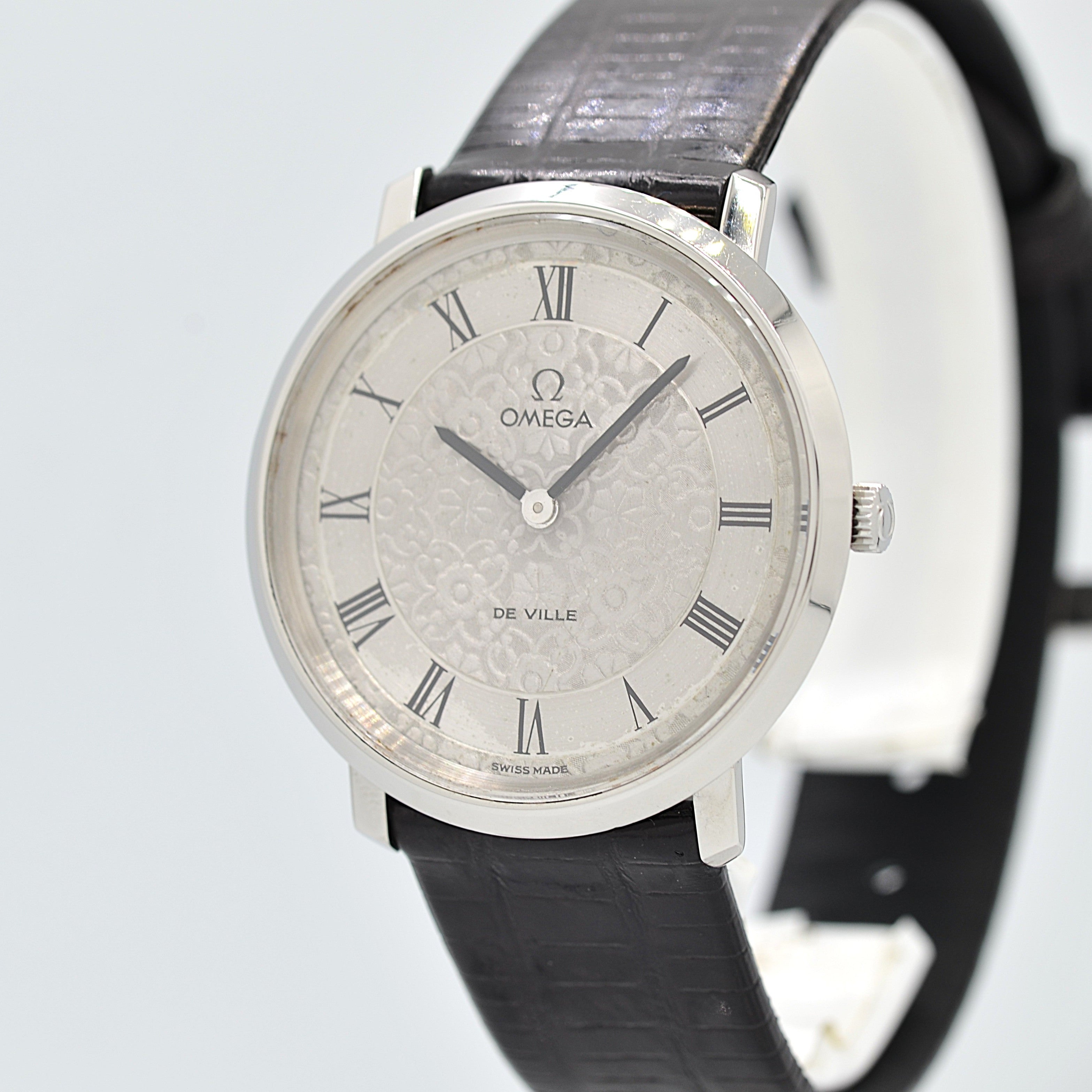 【OMEGA】オメガ デヴィル SS ラウンド フラワーダイヤル 純正尾錠付き