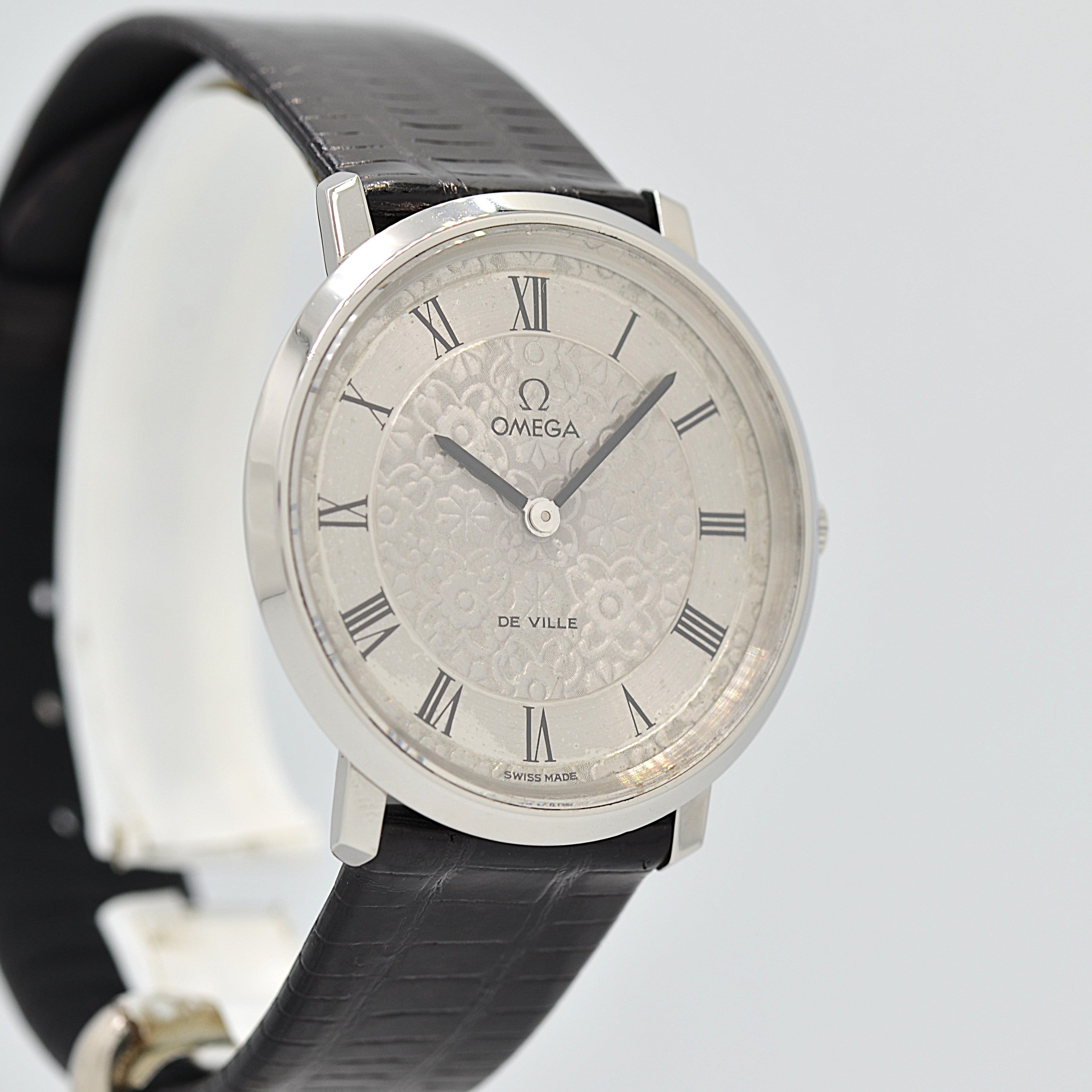 【OMEGA】オメガ デヴィル SS ラウンド フラワーダイヤル 純正尾錠付き