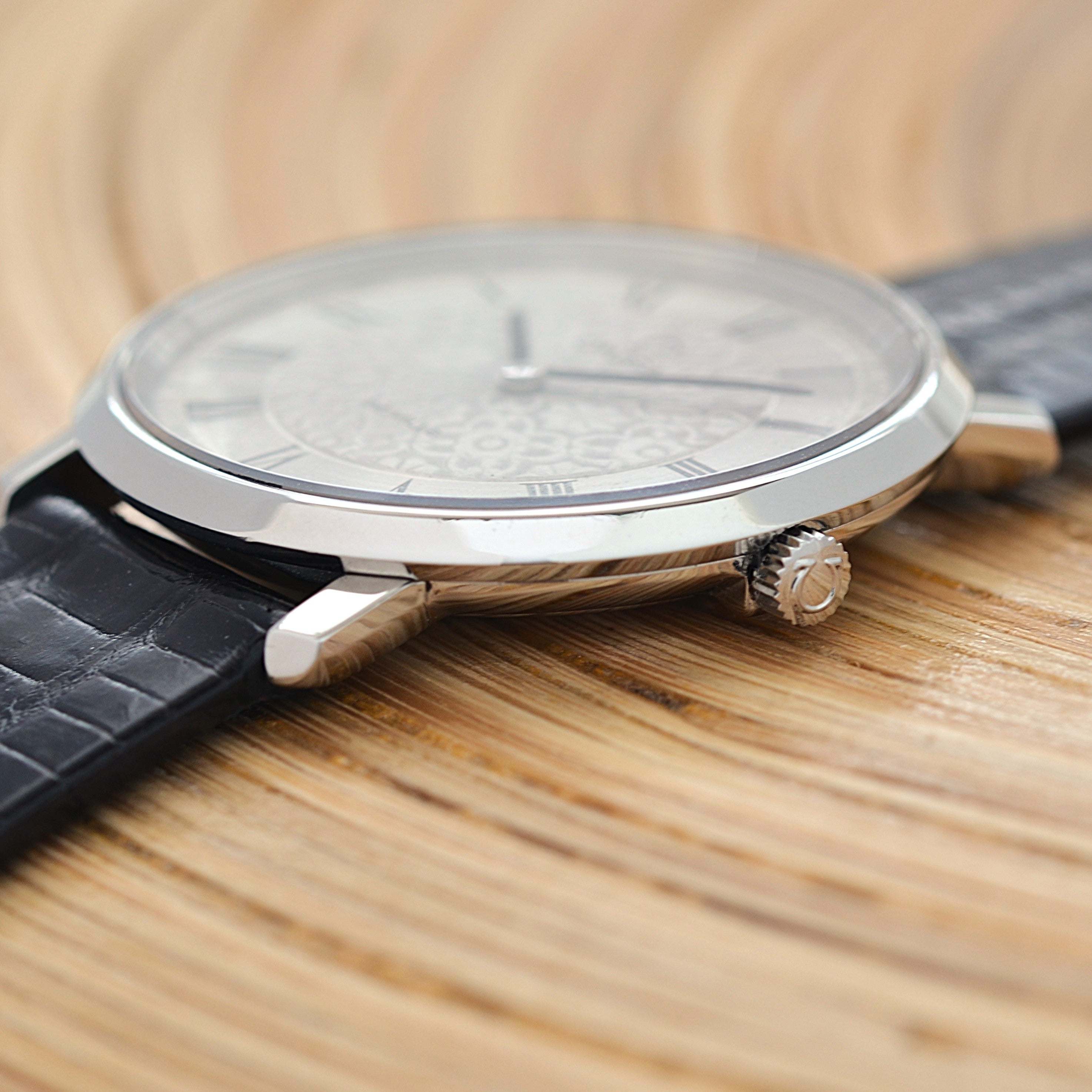 【OMEGA】オメガ デヴィル SS ラウンド フラワーダイヤル 純正尾錠付き