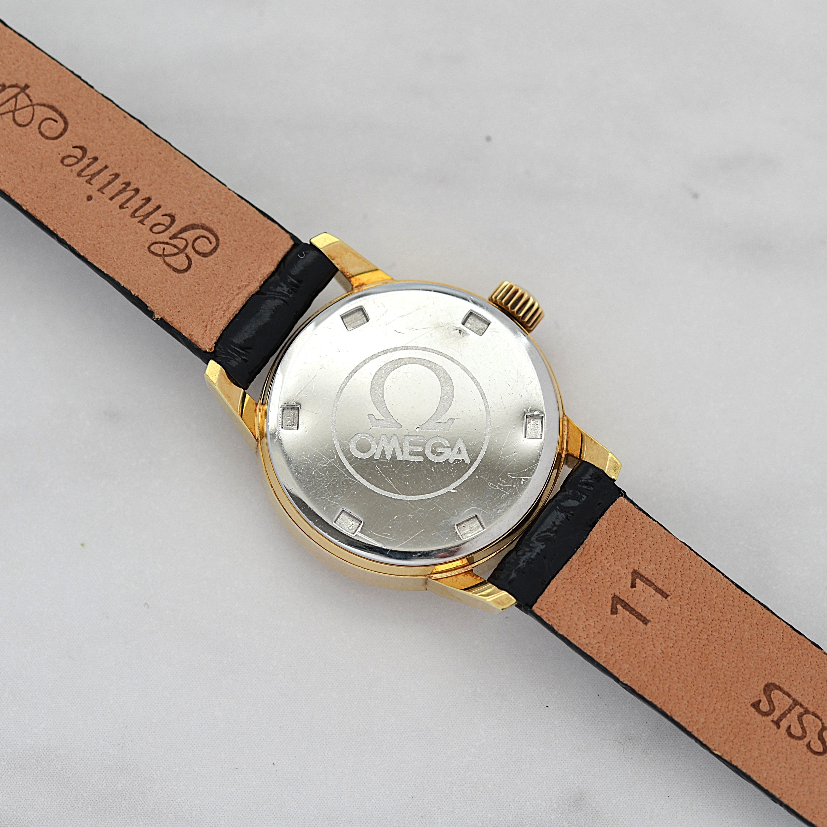 [Omega] 歐米茄日內瓦系列GP圓形銀直式阿拉伯數位時標腕錶，附原廠錶扣