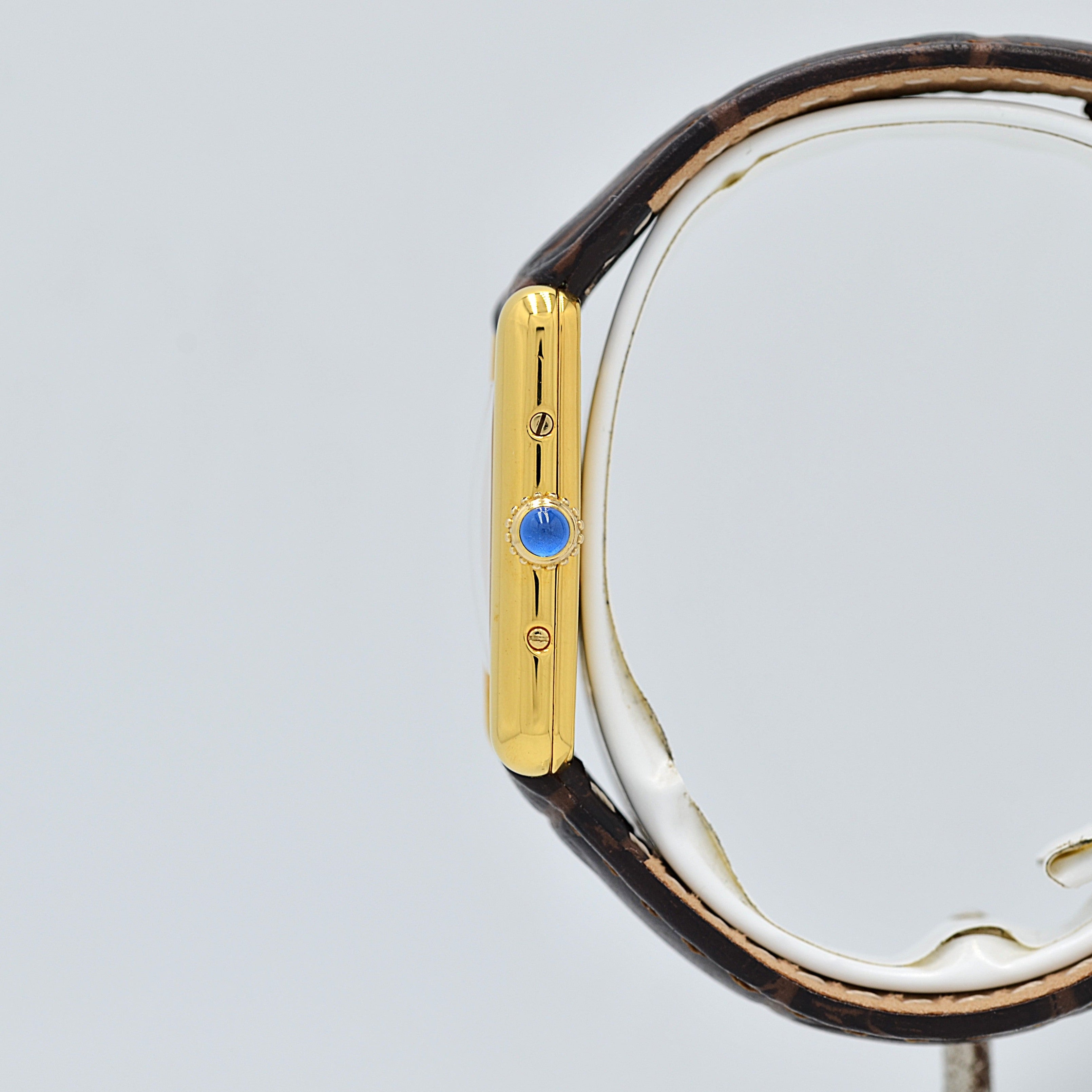 【Cartier】カルティエ マストタンクSM 縦ローマ SWISS MADE 表記 純正尾錠付き