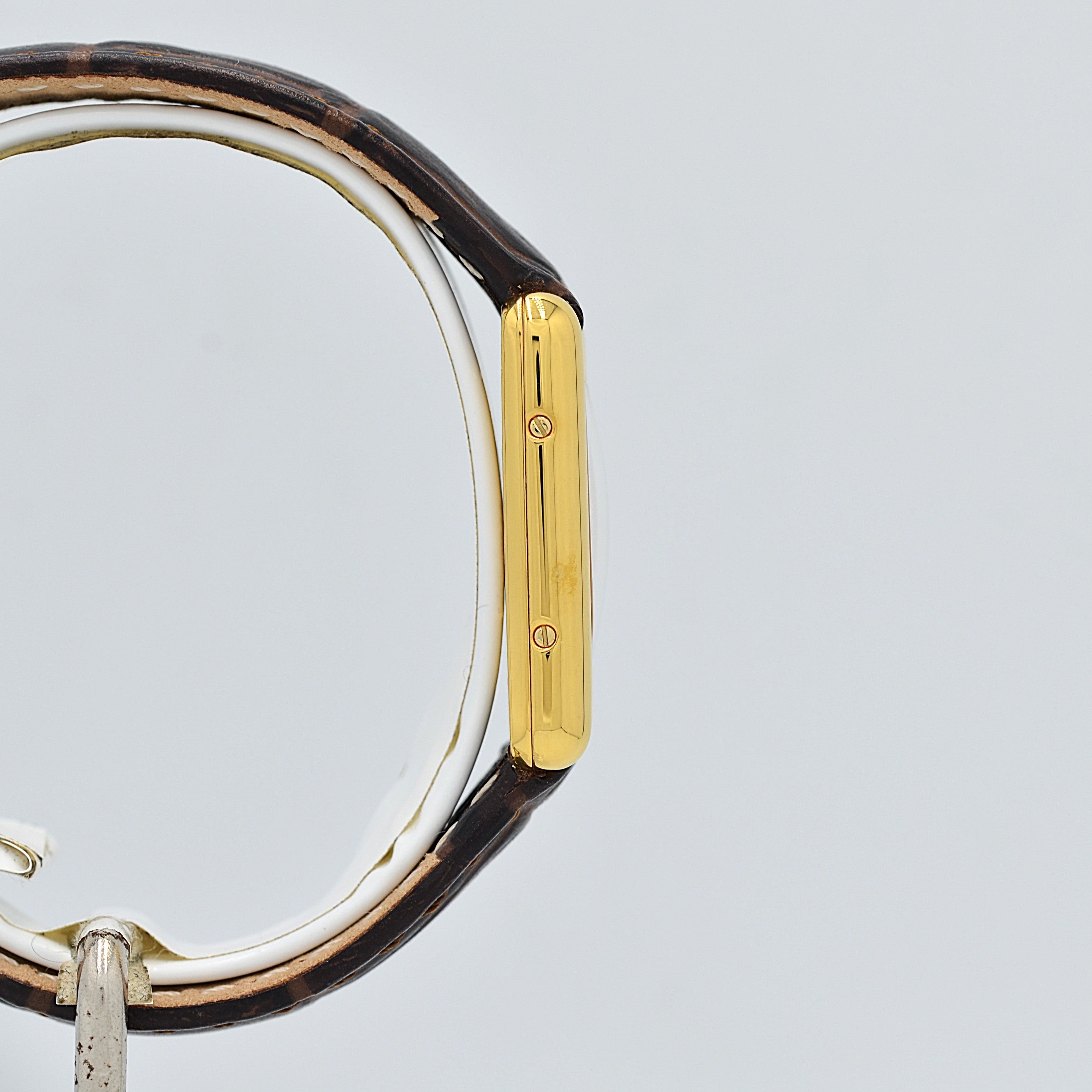 【Cartier】カルティエ マストタンクSM 縦ローマ SWISS MADE 表記 純正尾錠付き