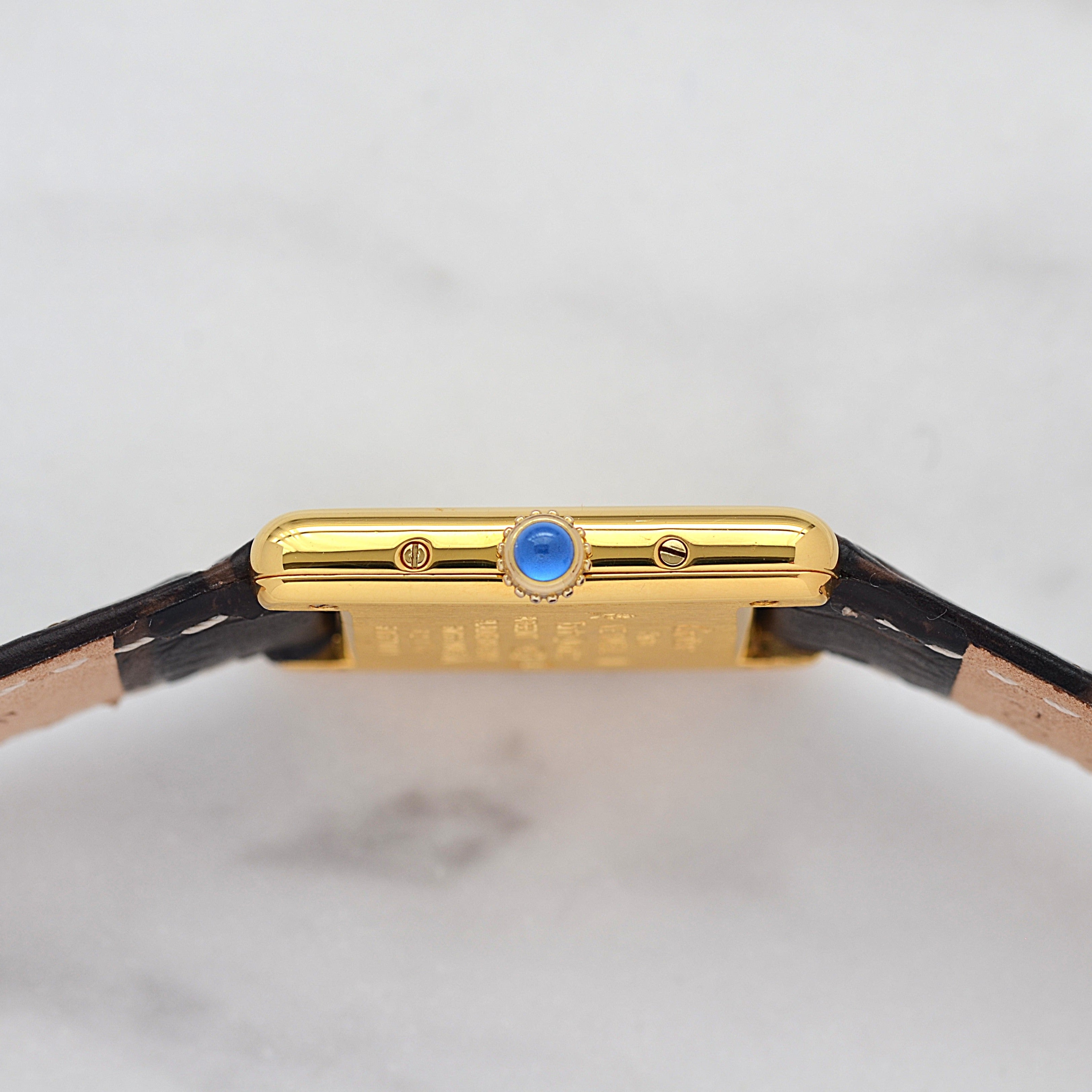 【Cartier】カルティエ マストタンクSM 縦ローマ SWISS MADE 表記 純正尾錠付き