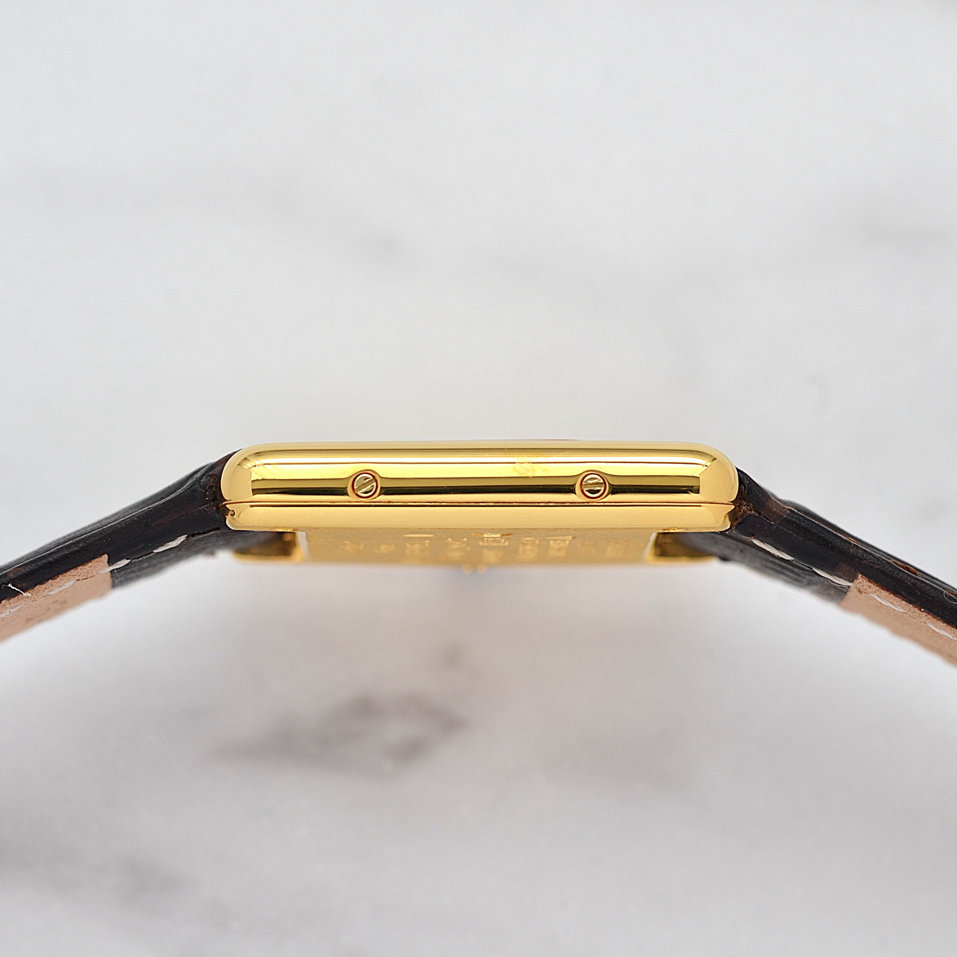 【Cartier】カルティエ マストタンクSM 縦ローマ SWISS MADE 表記 純正尾錠付き