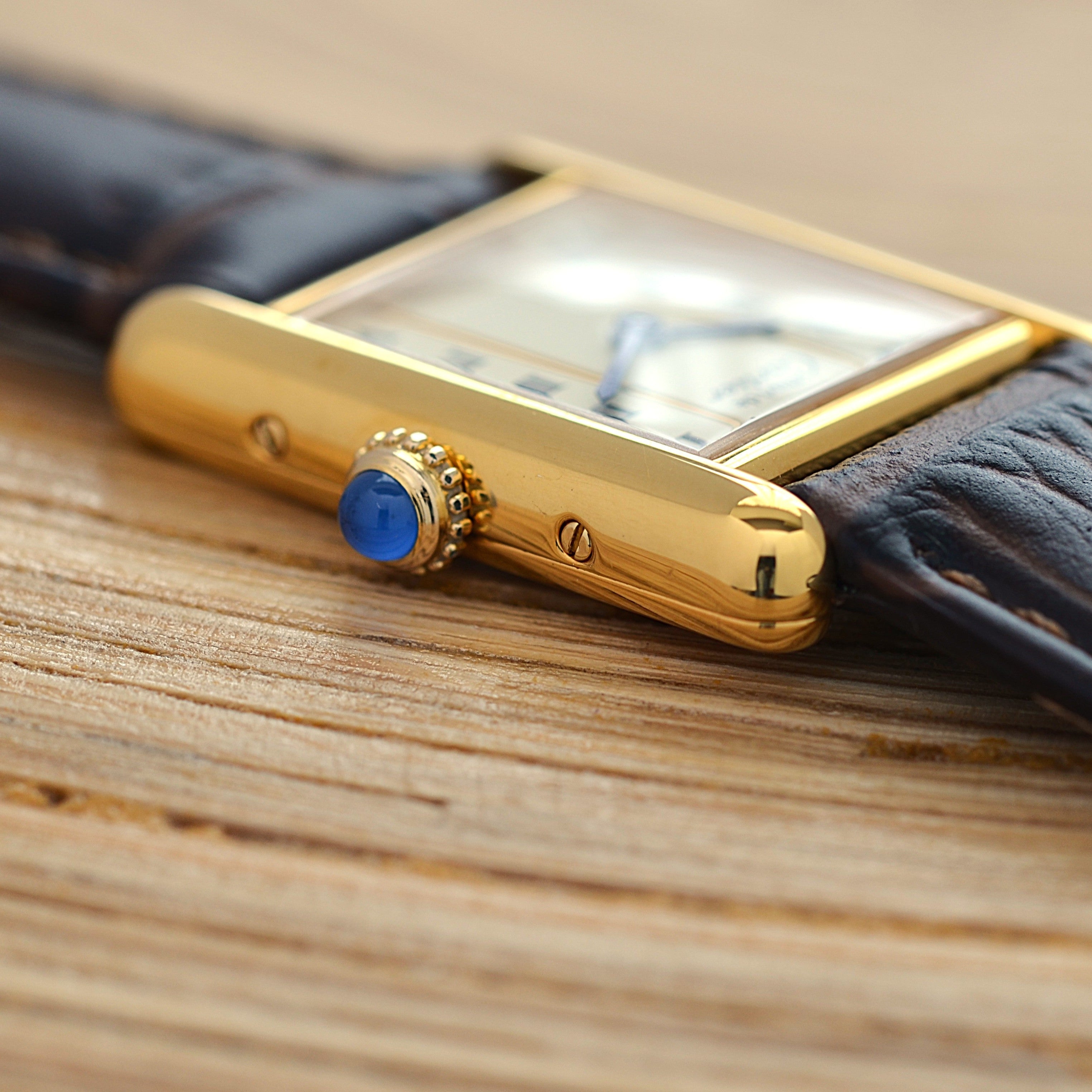 【Cartier】カルティエ マストタンクSM 縦ローマ SWISS MADE 表記 純正尾錠付き