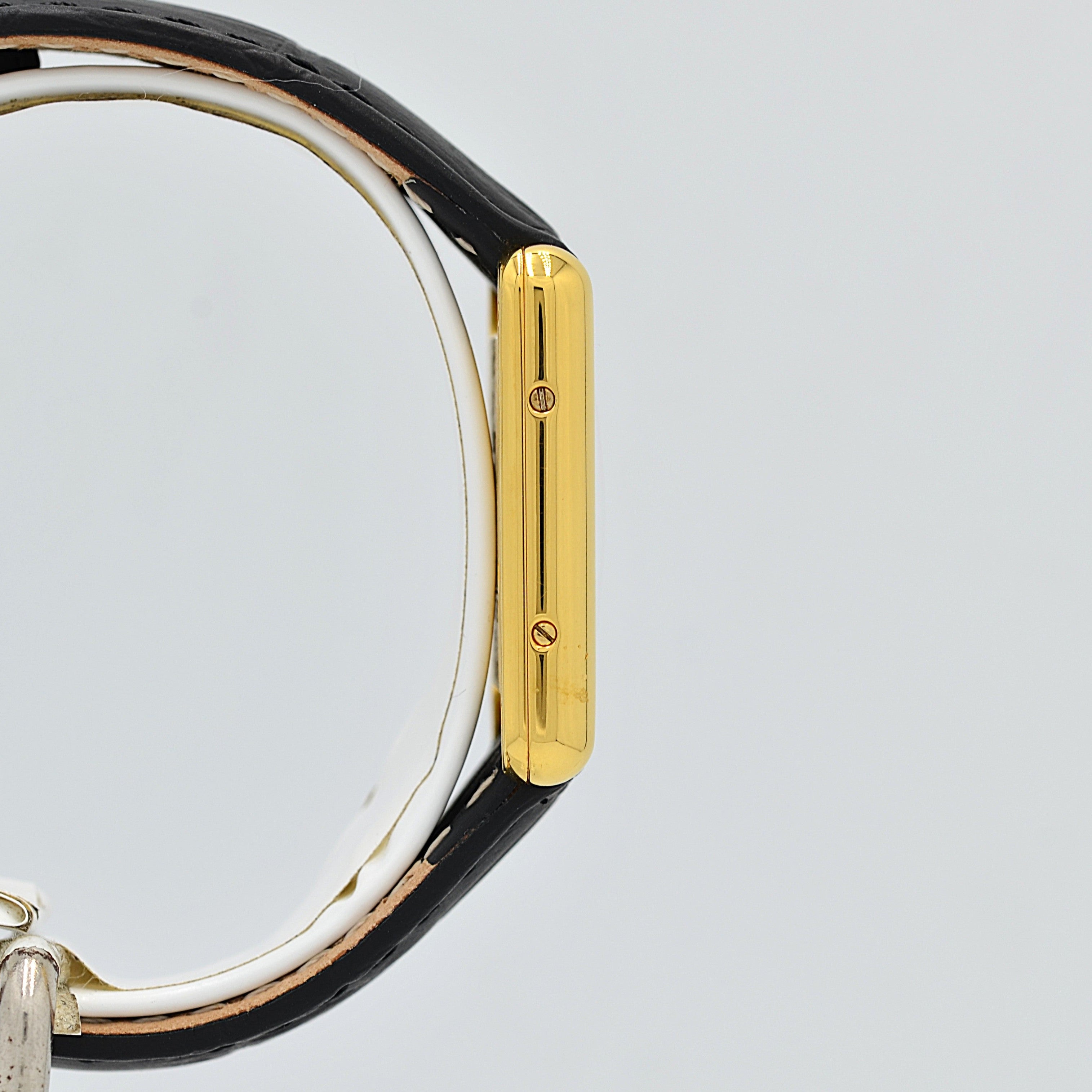 【Cartier】カルティエ マストタンクSM アイボリーローマ SWISS MADE 表記 純正尾錠付き