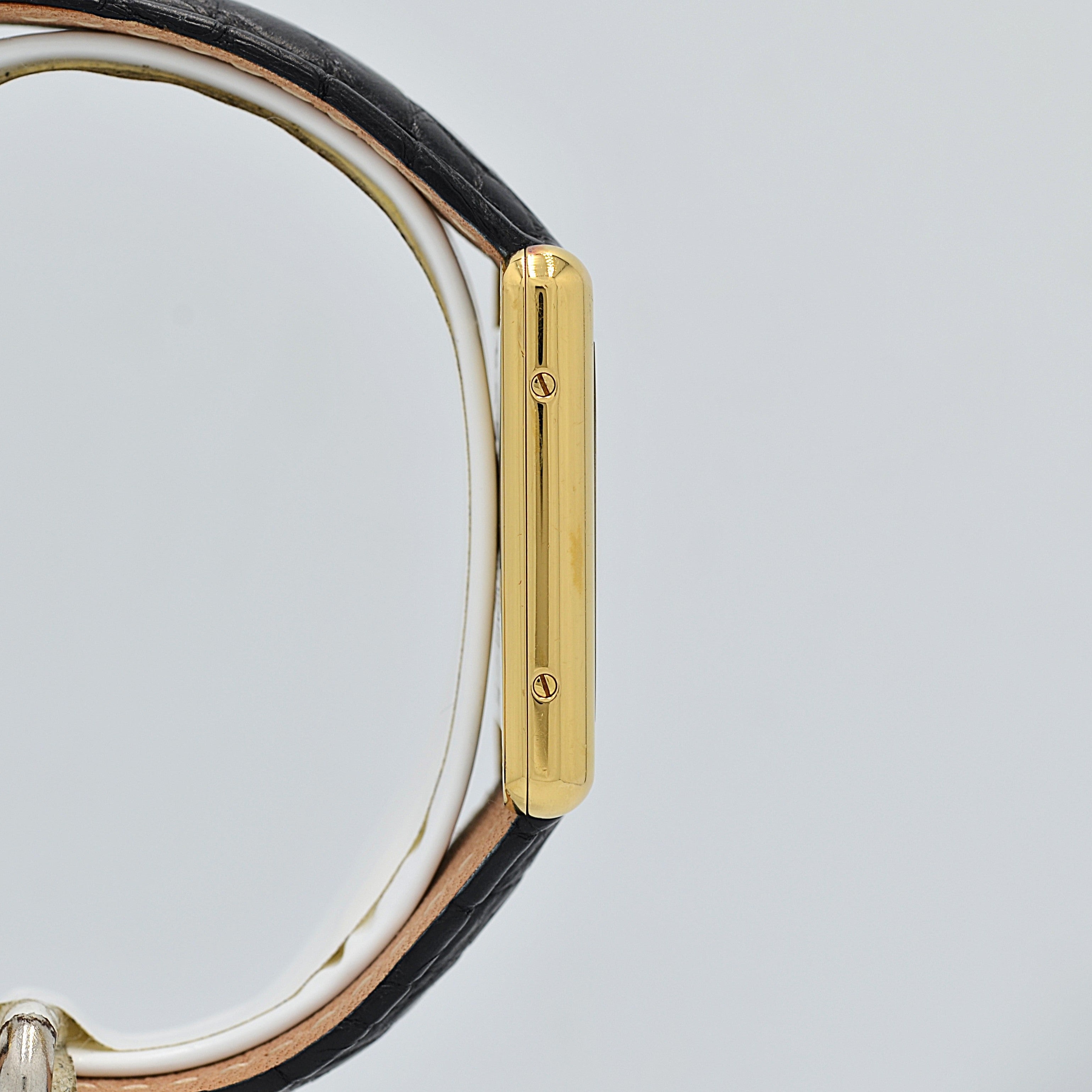 【Cartier】カルティエ マストタンク LM飛びローマ 純正Dバックル付き 付属品完備