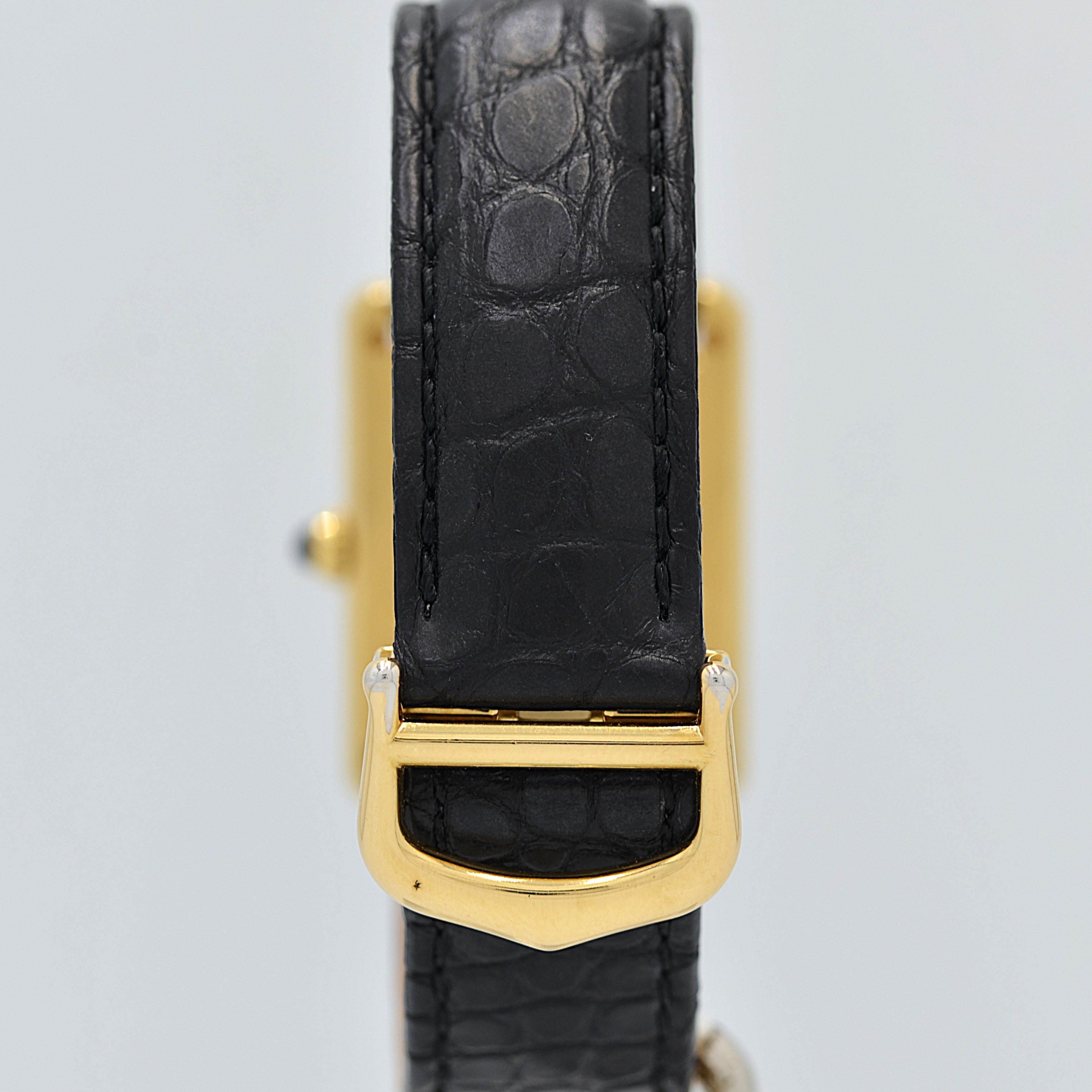 【Cartier】カルティエ マストタンク LM飛びローマ 純正Dバックル付き 付属品完備