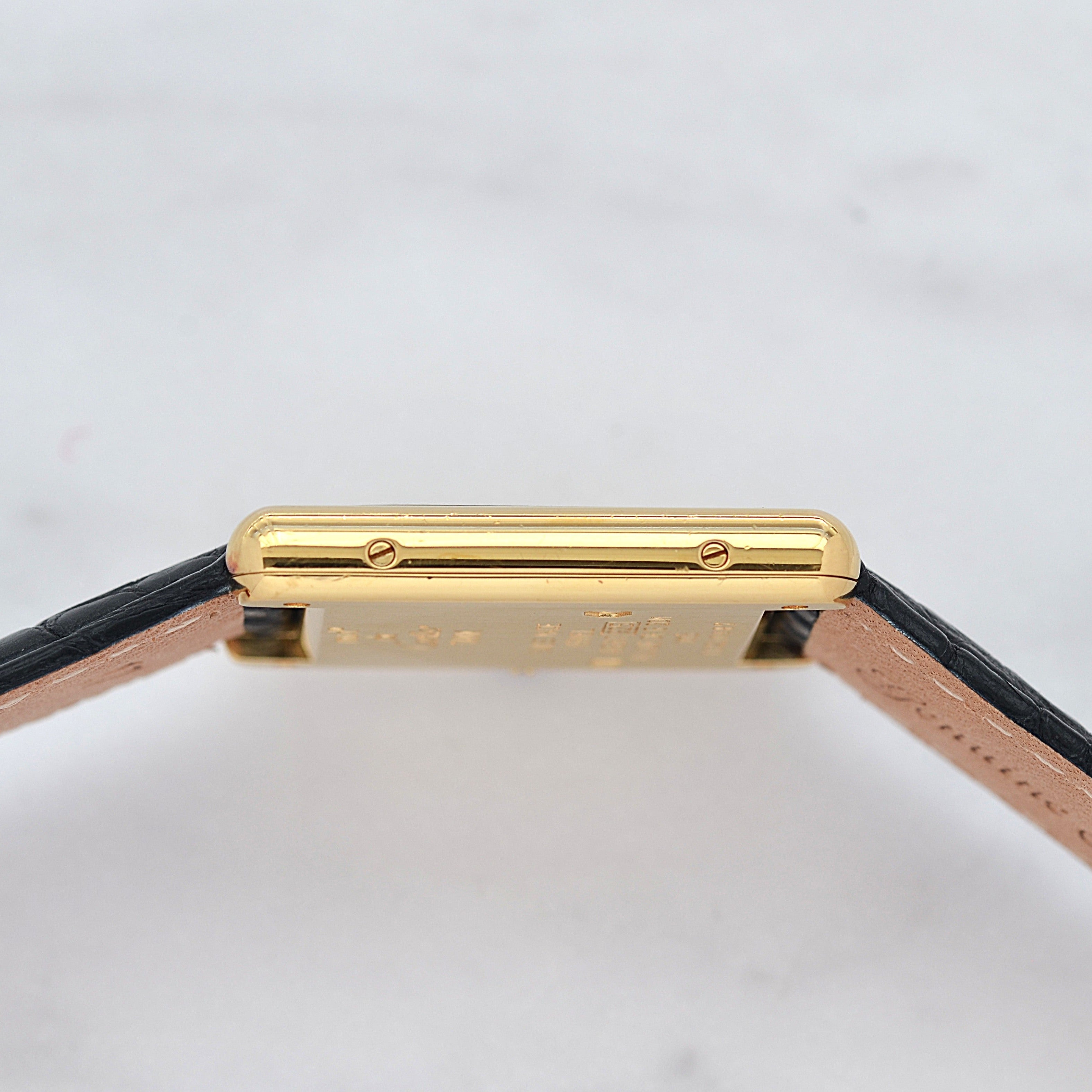 【Cartier】カルティエ マストタンク LM飛びローマ 純正Dバックル付き 付属品完備