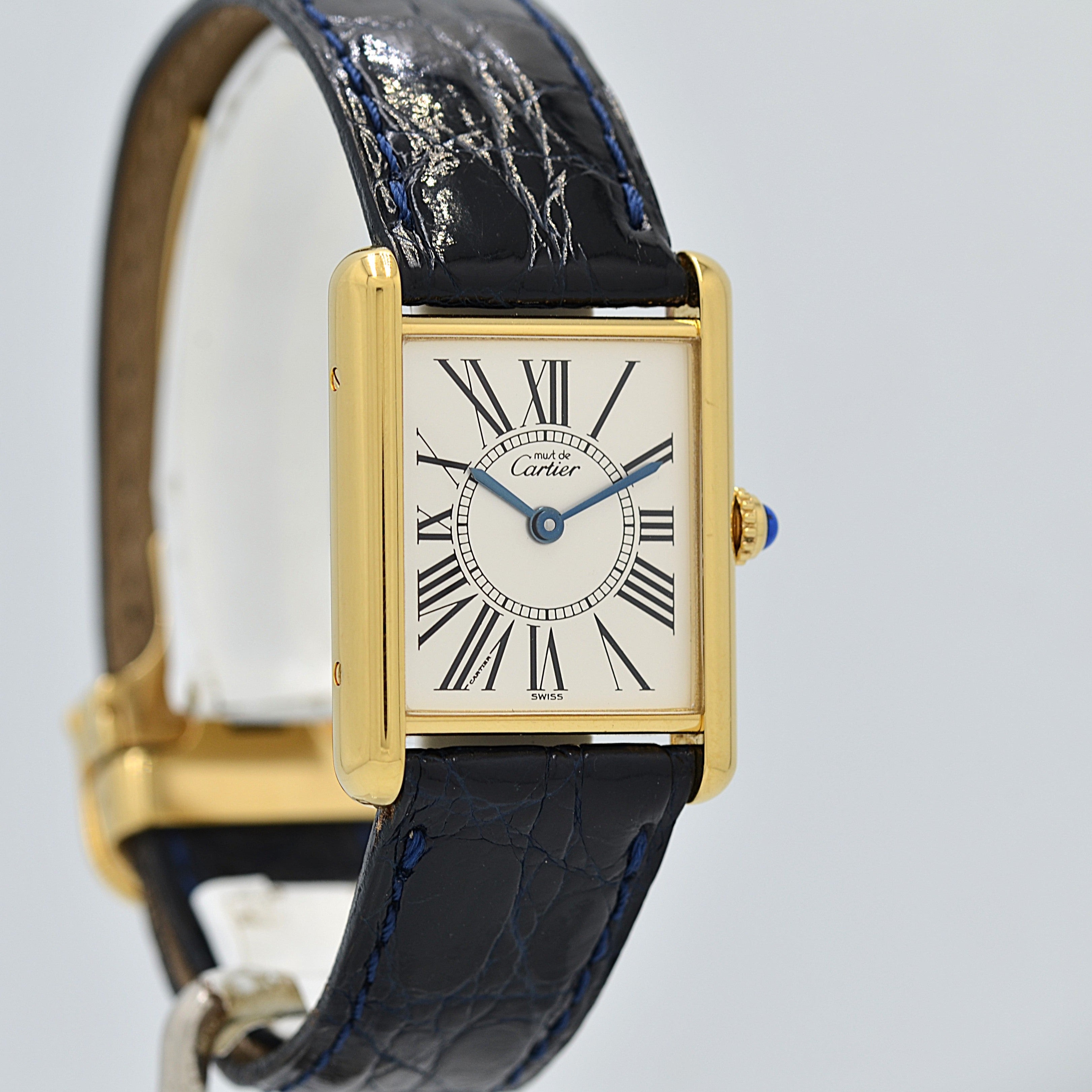 【Cartier】カルティエ マストタンクLM オパラン 純正Dバックル付き 付属品完備