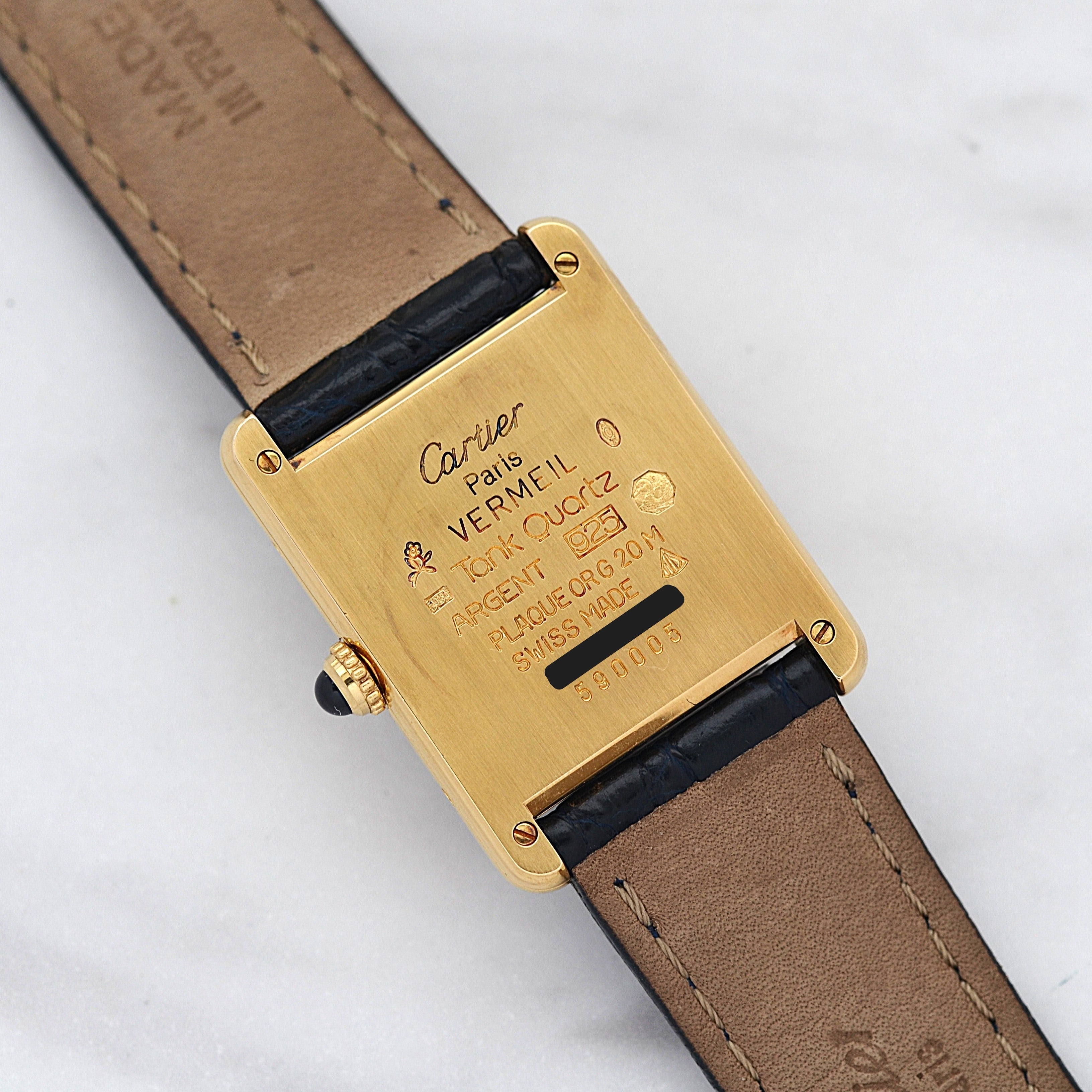 【Cartier】カルティエ マストタンクLM オパラン 純正Dバックル付き 付属品完備