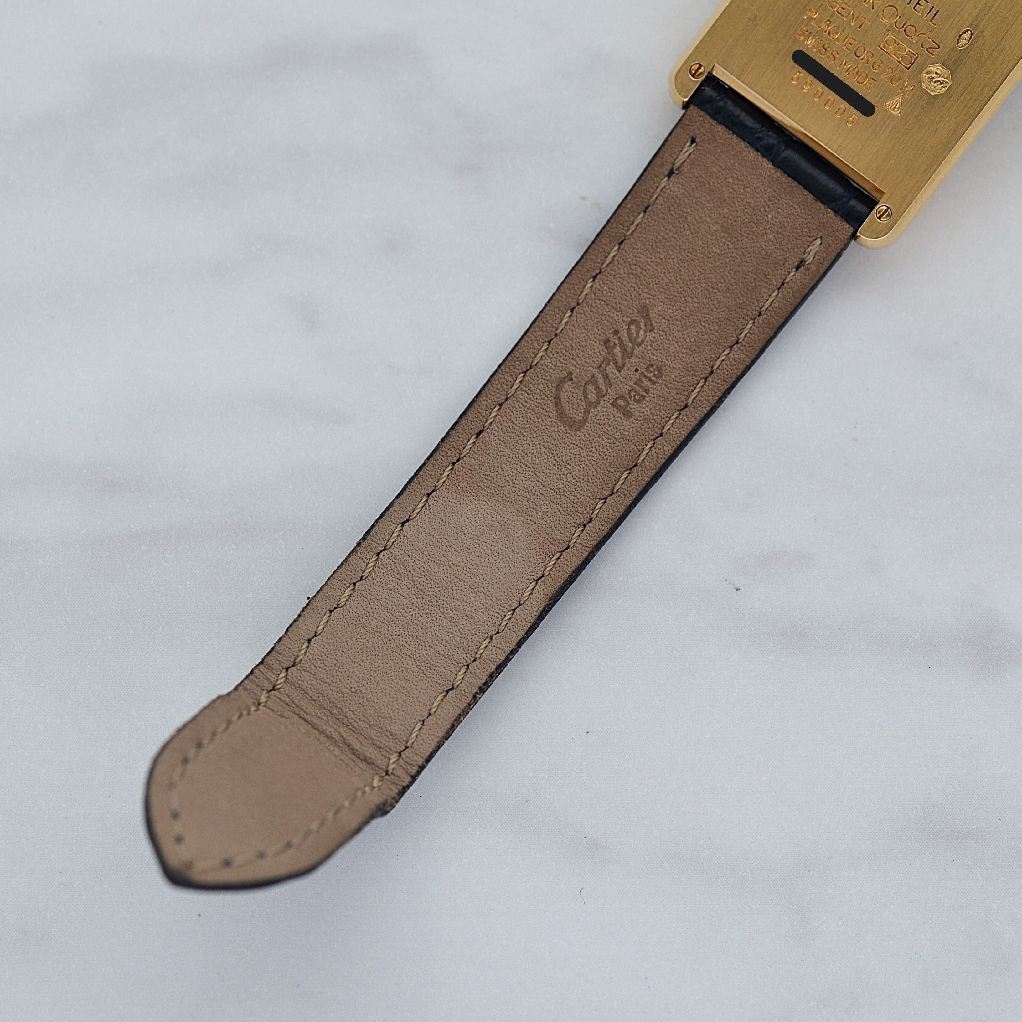 【Cartier】カルティエ マストタンクLM オパラン 純正Dバックル付き 付属品完備