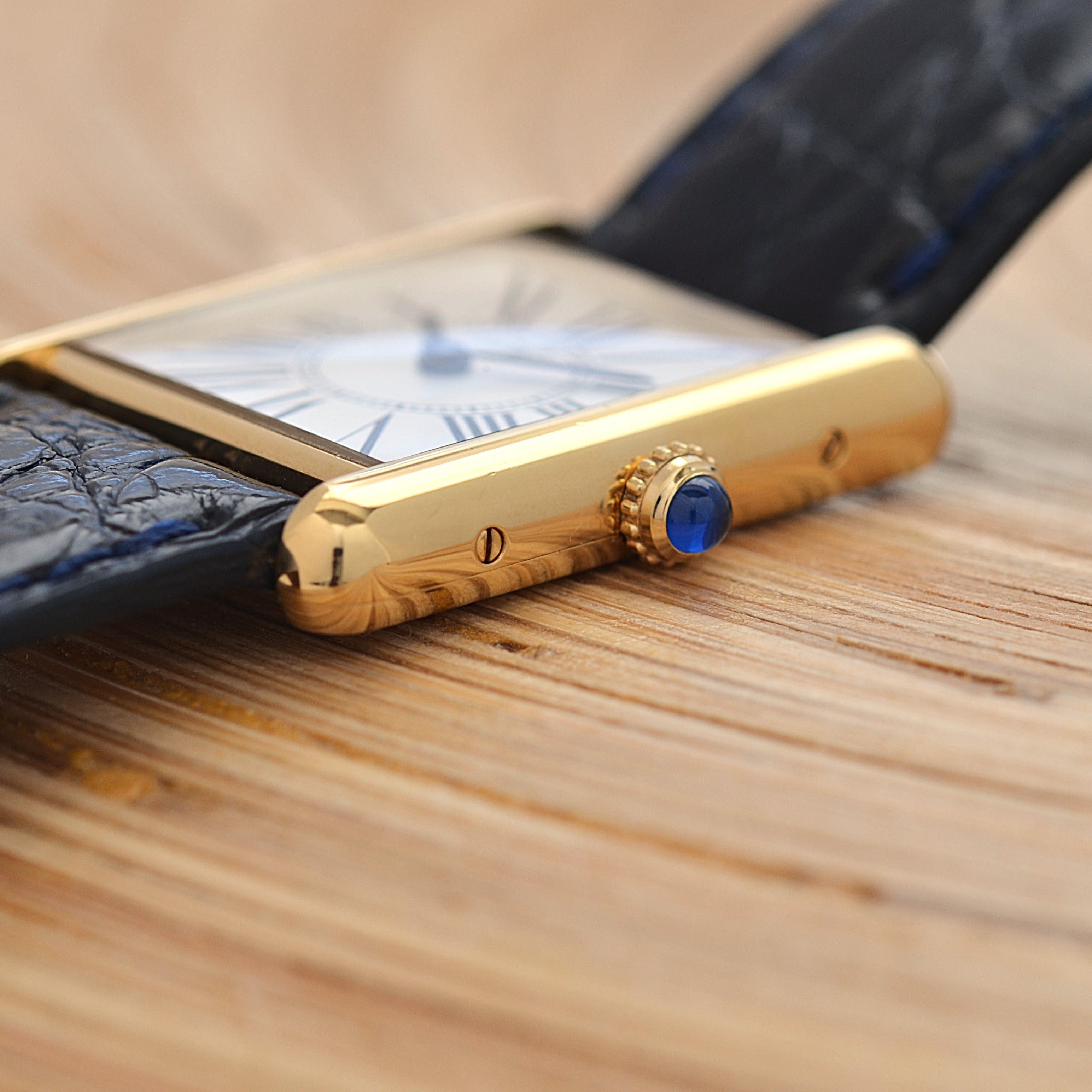 【Cartier】カルティエ マストタンクLM オパラン 純正Dバックル付き 付属品完備