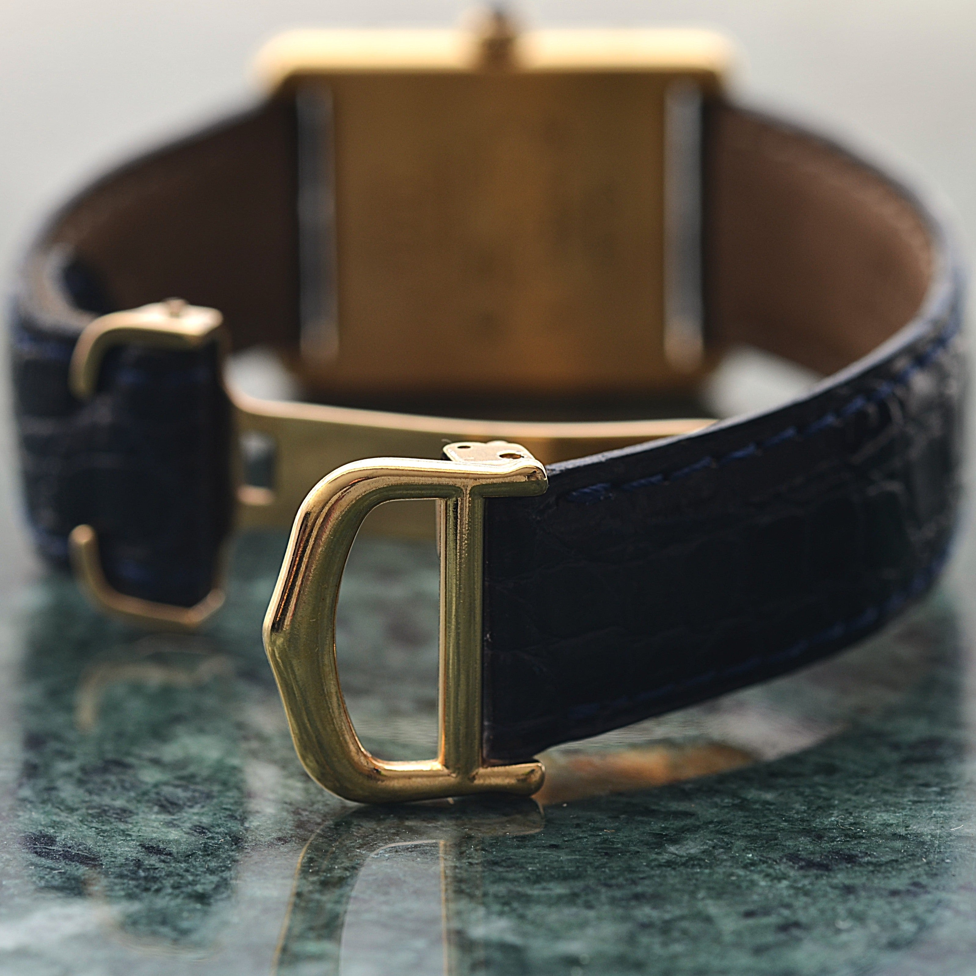 【Cartier】カルティエ マストタンクLM オパラン 純正Dバックル付き 付属品完備