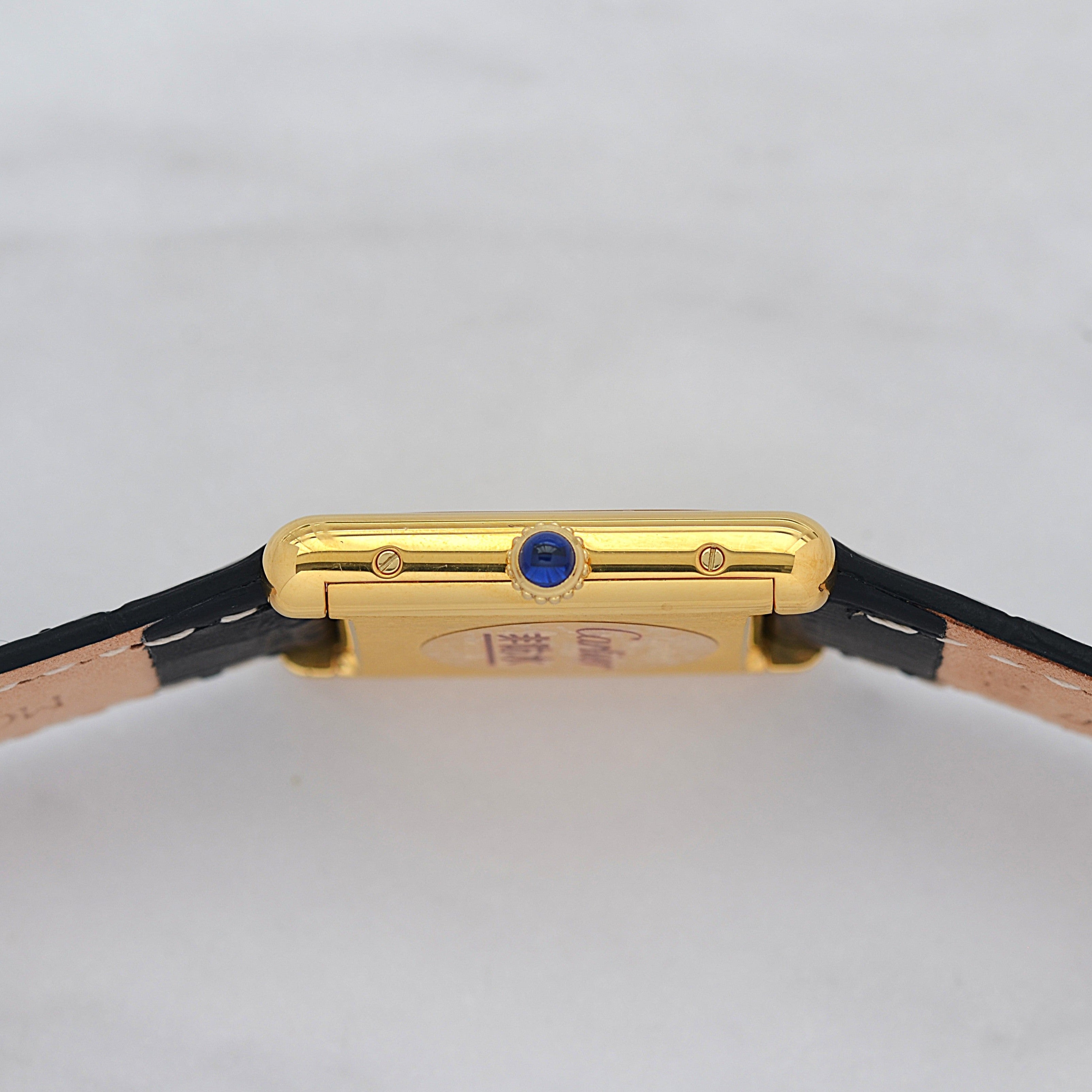 【Cartier】カルティエ マストタンクLM アイボリーローマ 手巻き 永久保証書付き