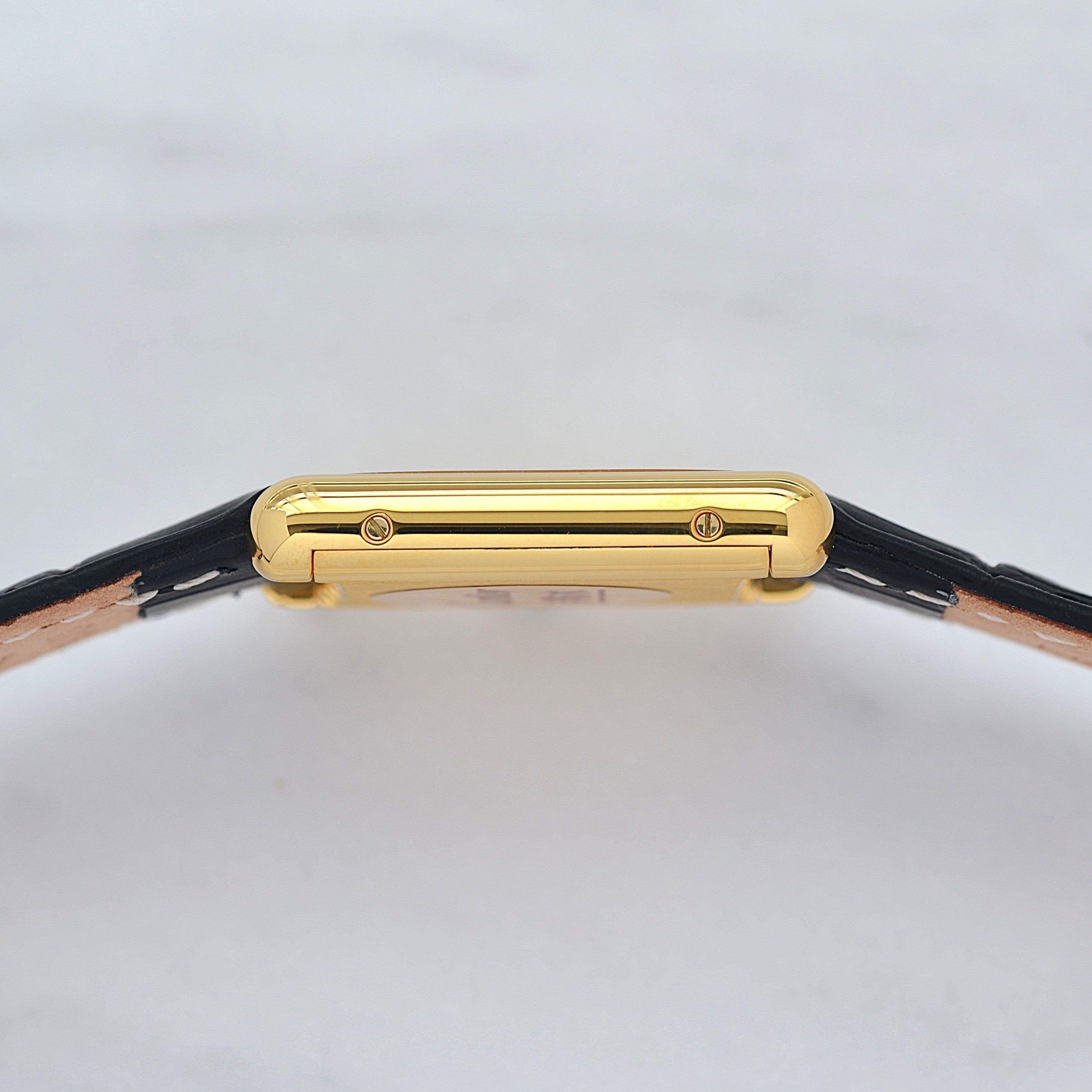 【Cartier】カルティエ マストタンクLM アイボリーローマ 手巻き 永久保証書付き