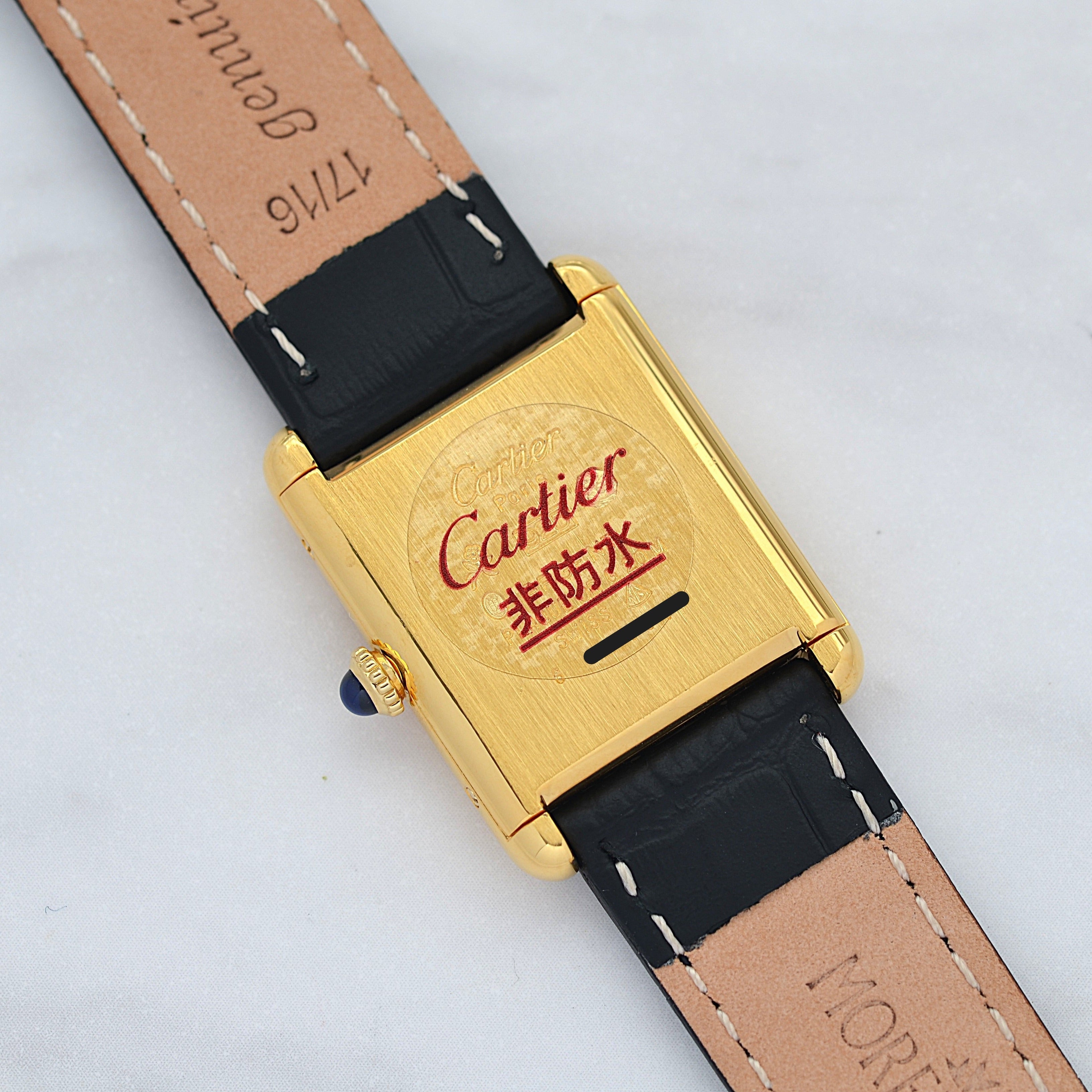 【Cartier】カルティエ マストタンクLM アイボリーローマ 手巻き 永久保証書付き