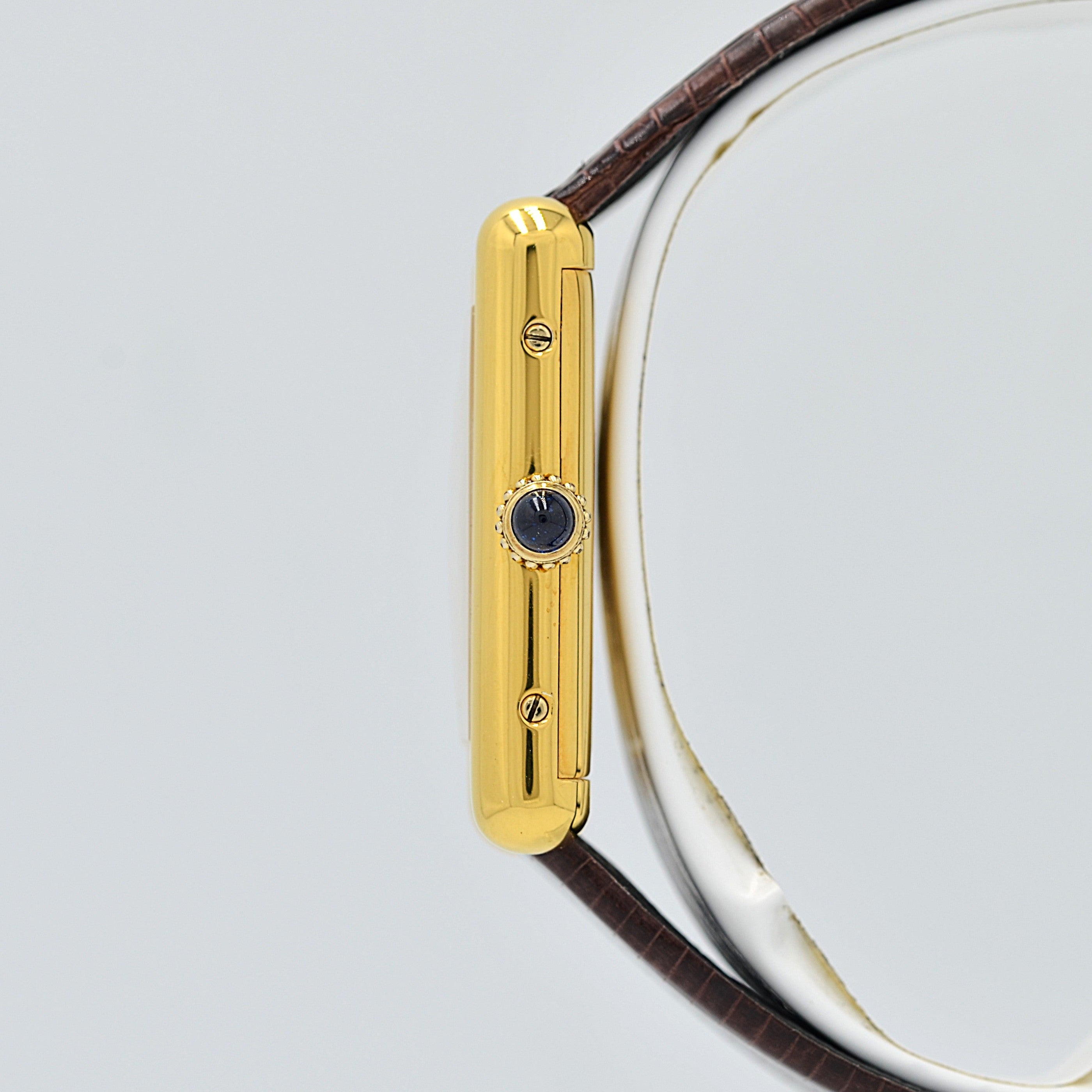 【Cartier】カルティエ マストタンクLM アイボリーローマ 手巻き 純正尾錠付き