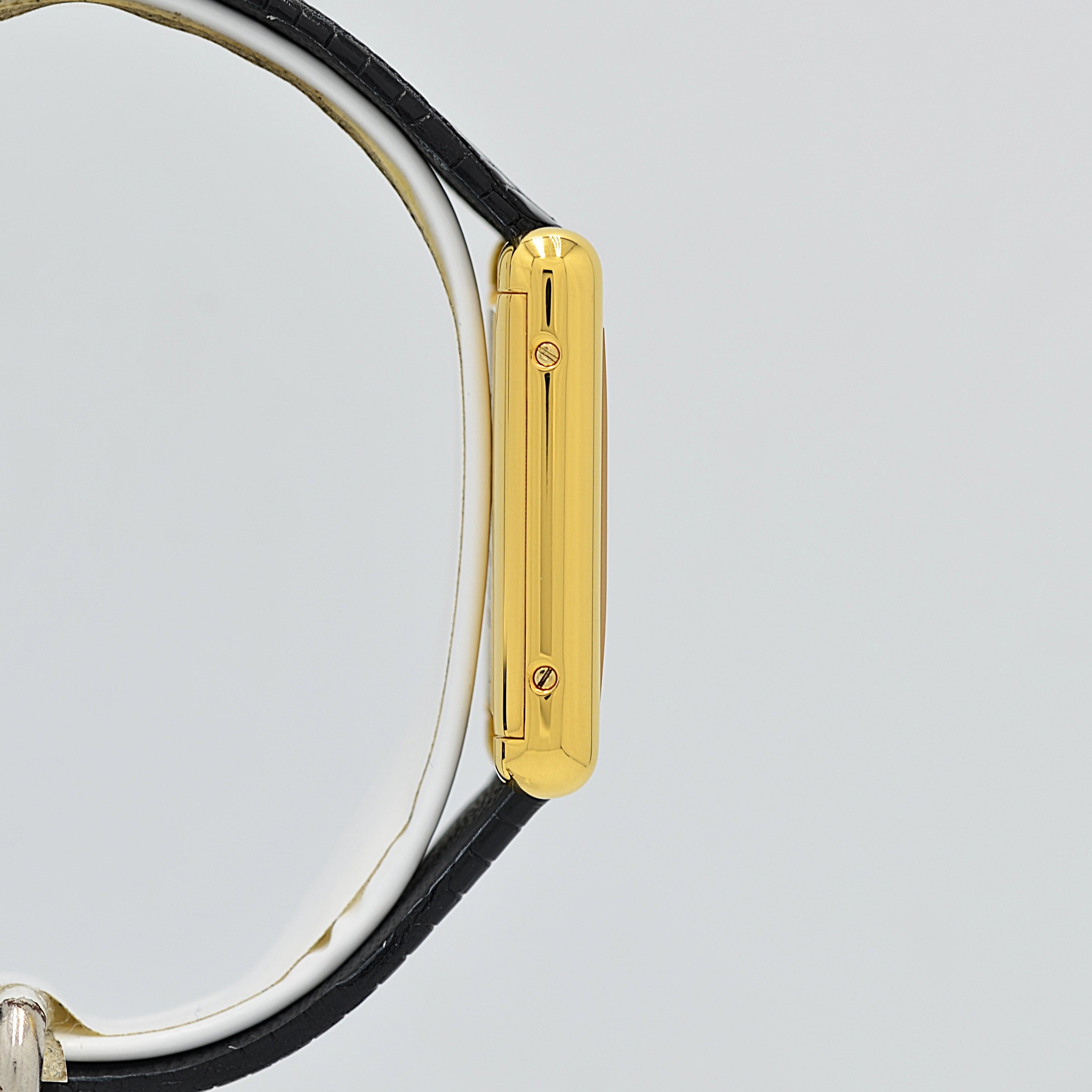 【Cartier】カルティエ マストタンクLM ブラックローマ 手巻き 純正尾錠付き