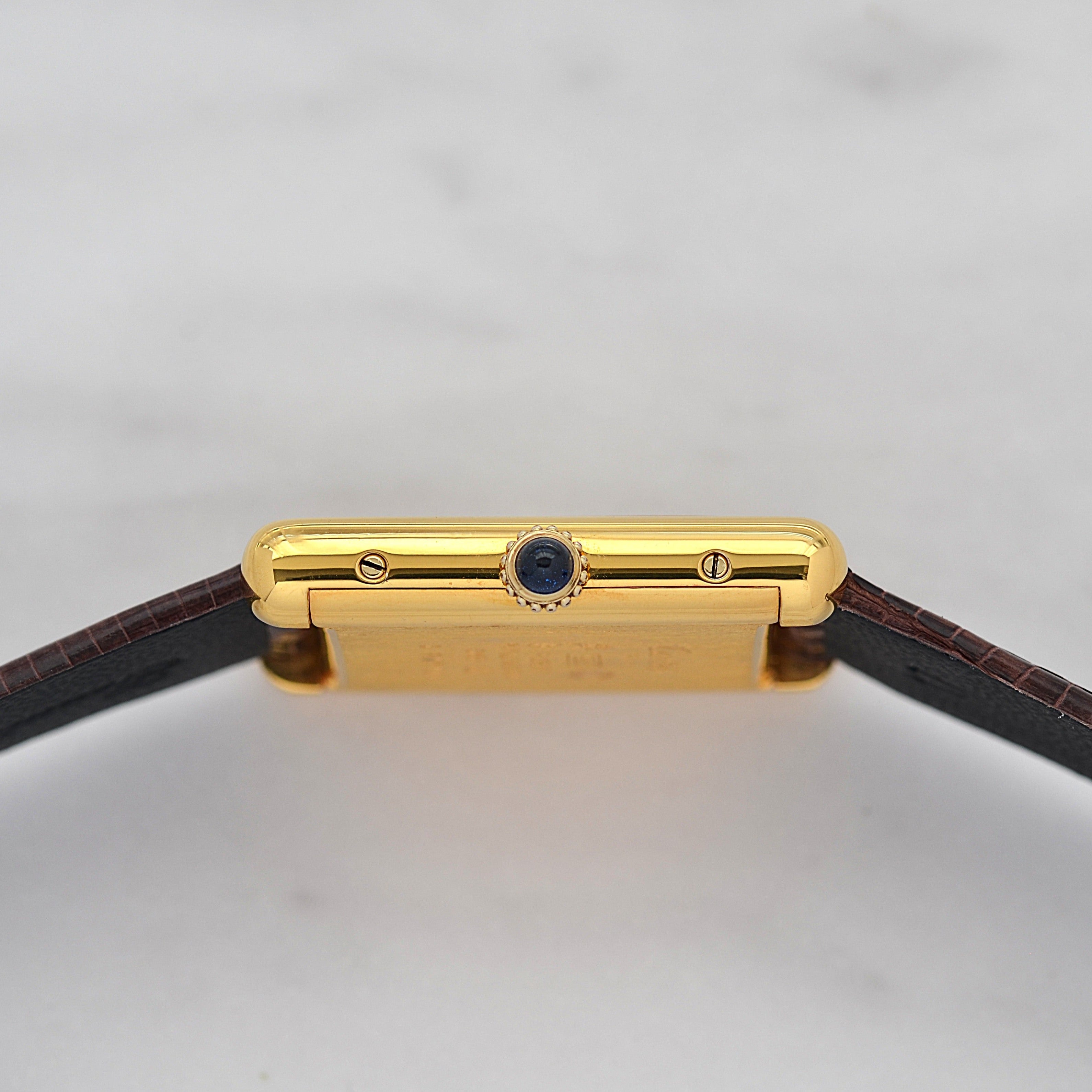 【Cartier】カルティエ マストタンクLM アイボリーローマ 手巻き 純正尾錠付き