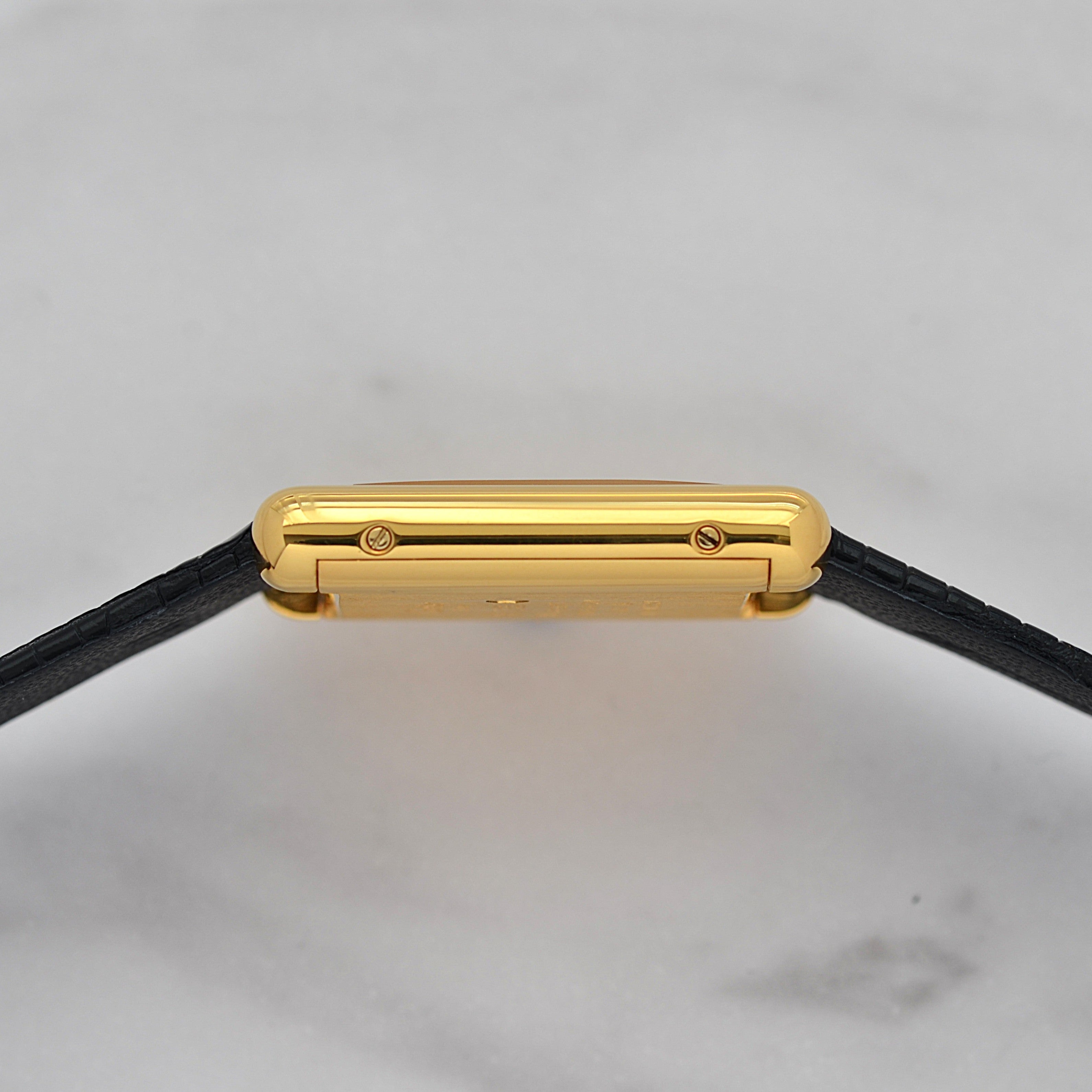 【Cartier】カルティエ マストタンクLM ブラックローマ 手巻き 純正尾錠付き