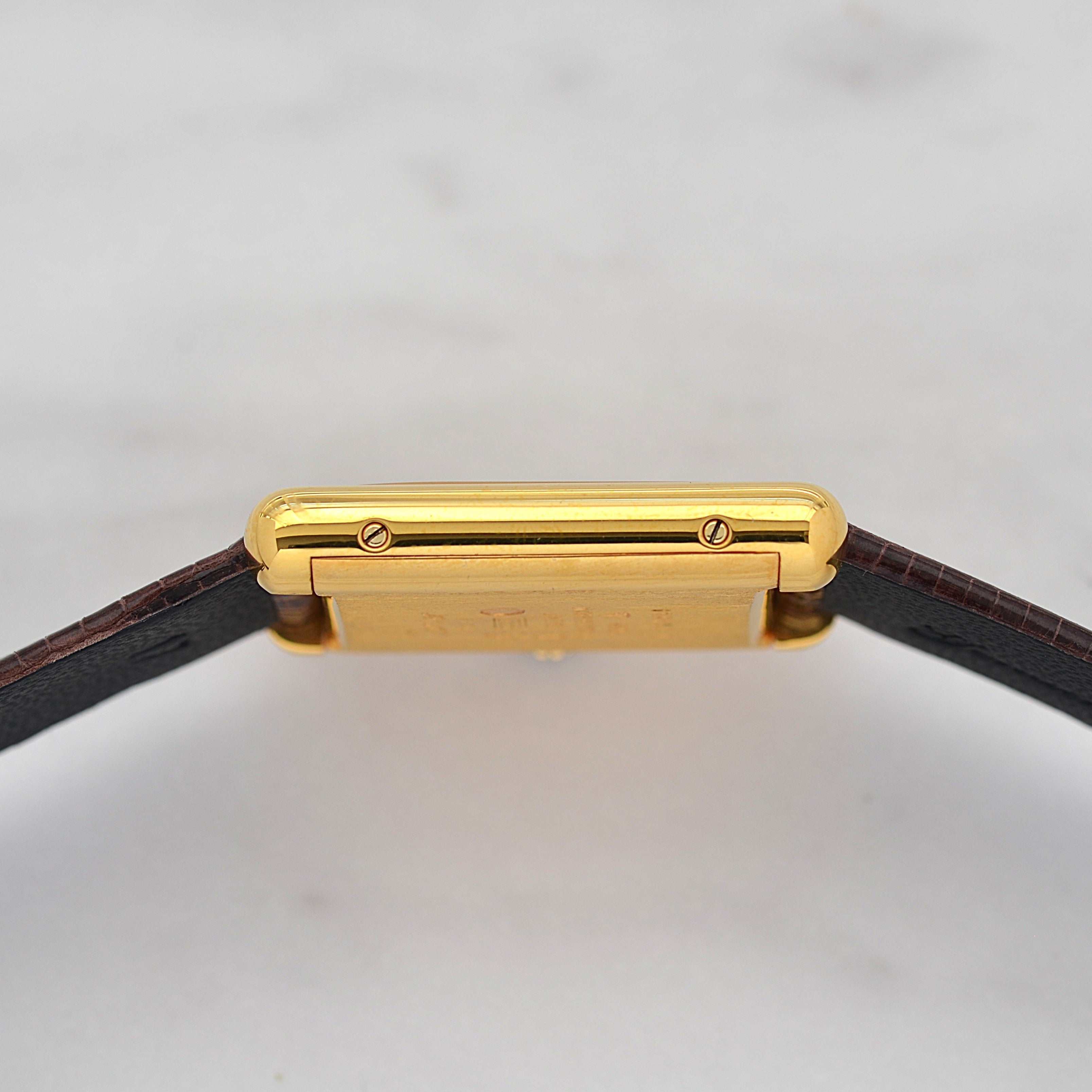 【Cartier】カルティエ マストタンクLM アイボリーローマ 手巻き 純正尾錠付き